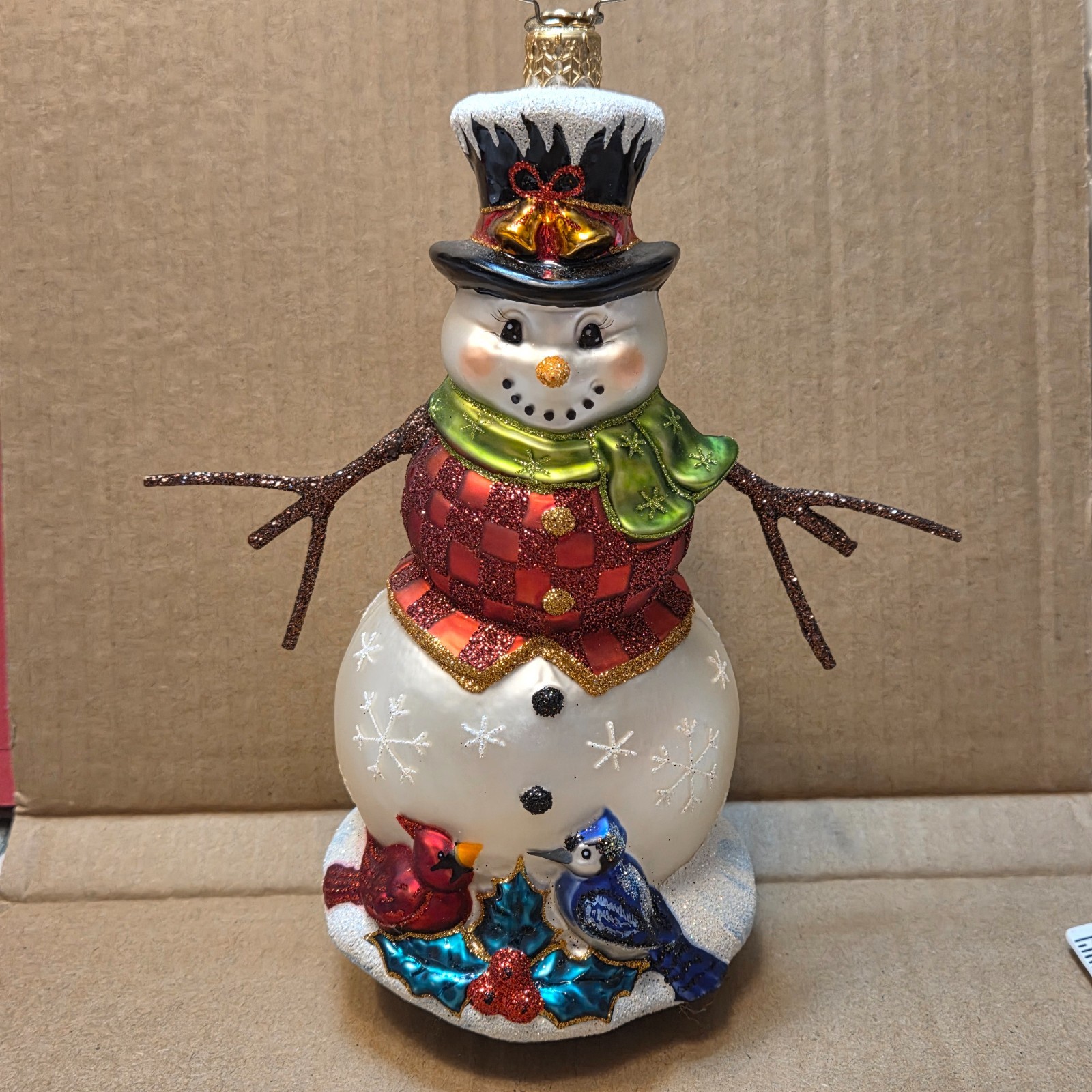 Christopher Radko Winter Gathering Snowman Ornament Christopher Radko Winter Gathering Snowman Ornament