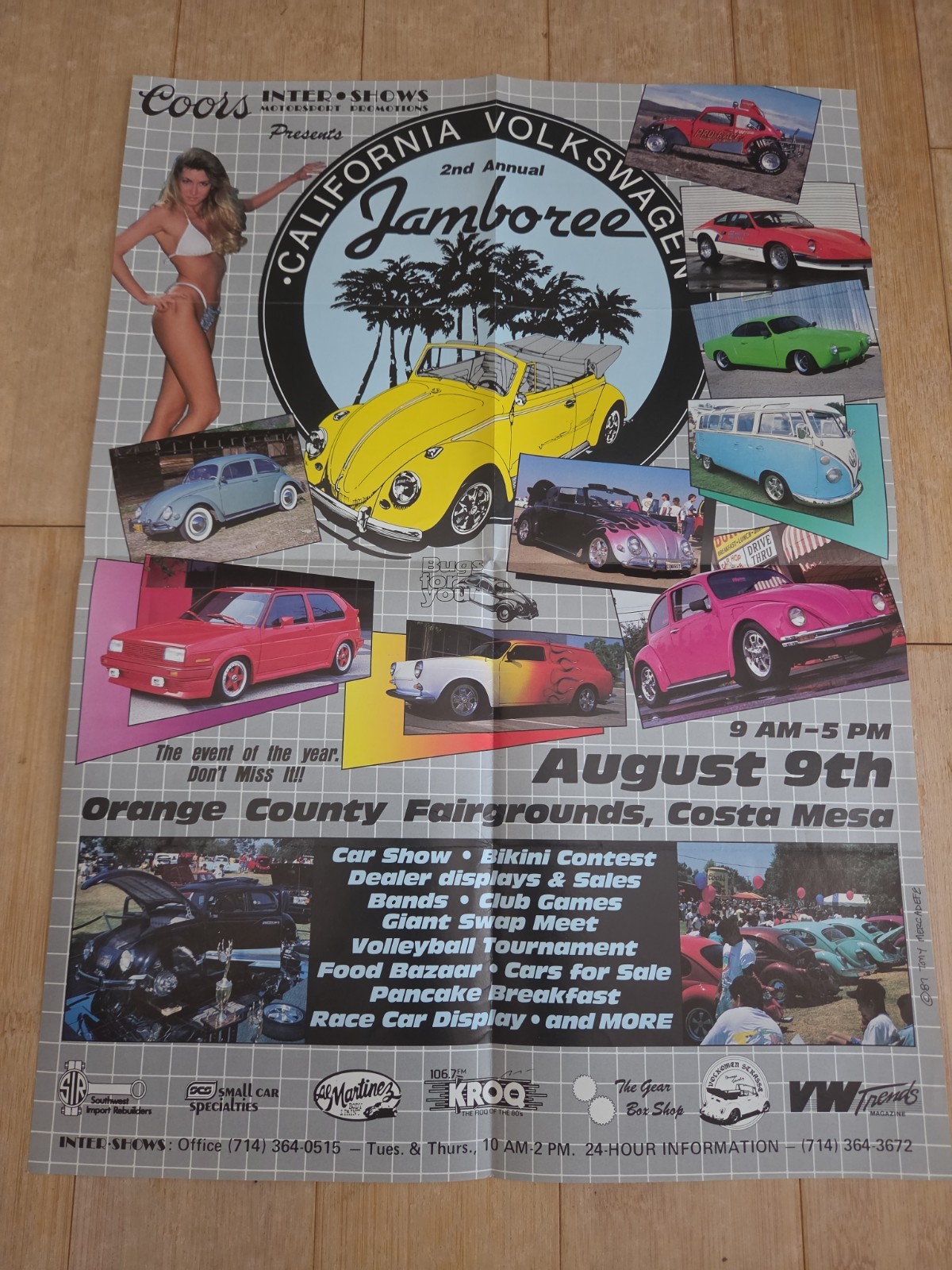 Vintage 1987 California Volkswagen Jamboree Poster