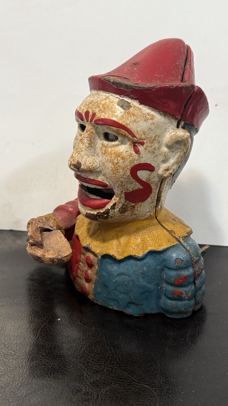 Antique Shepard 1884 Humpty Dumpty Clown Mechanical Bank Shepard Hardware Works Antique Shepard 1884 Humpty Dumpty Clown Mechanical Bank Shepard Hardware Works