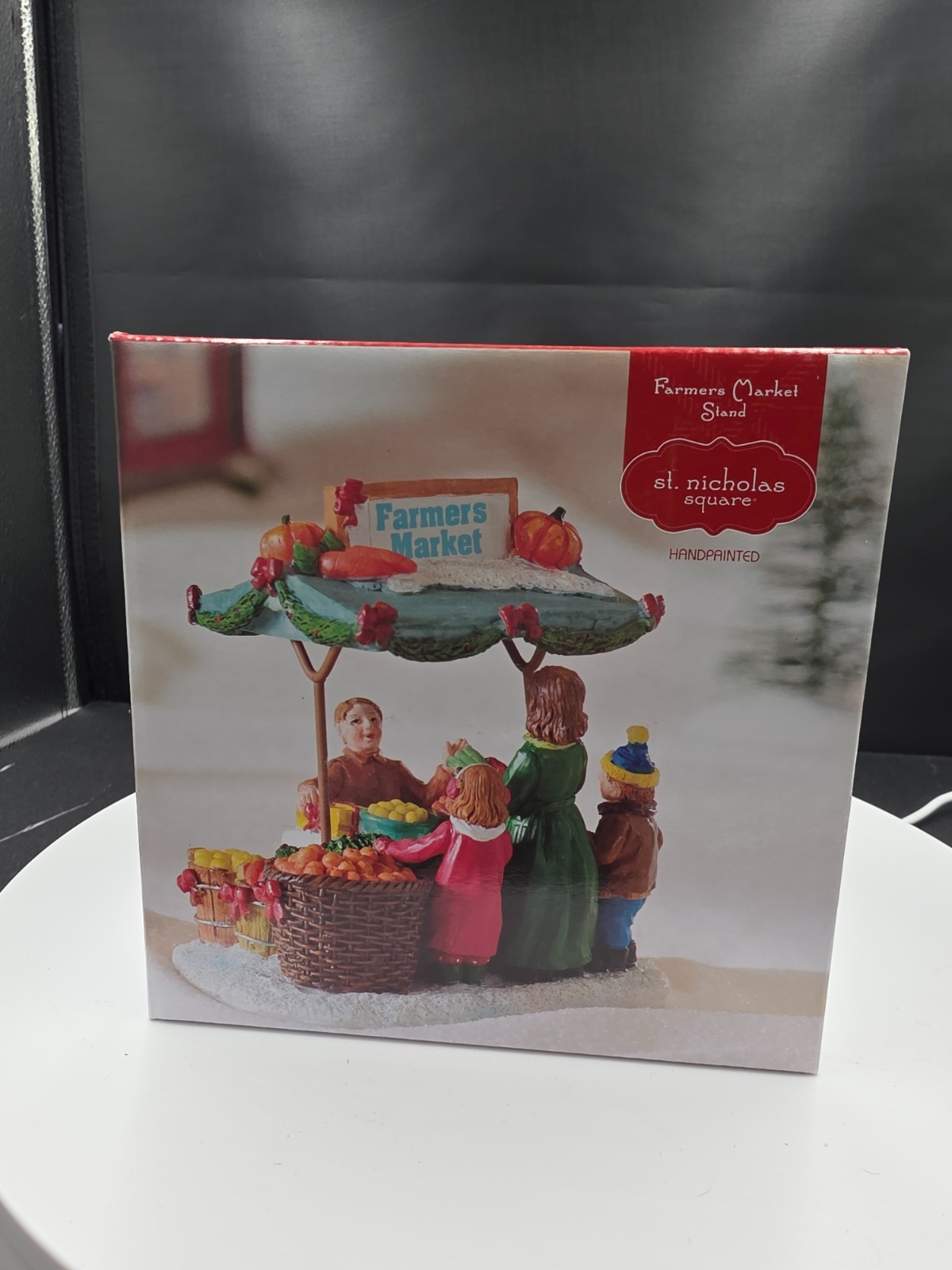 FARMERS MARKET STAND ST NICHOLAS SQUARE VILLAGE COLLECTION  NEW IN BOX