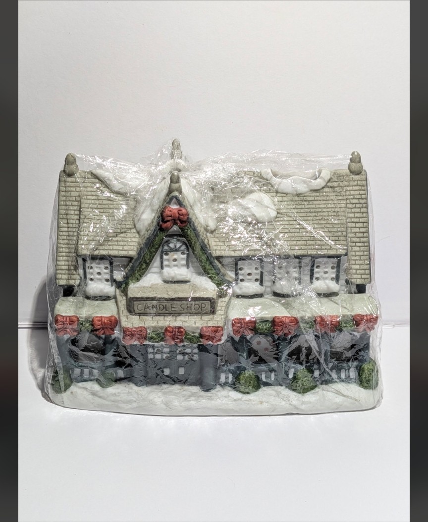 Vintage PartyLite Candle Shop Tealight House Village P0266 Original Box