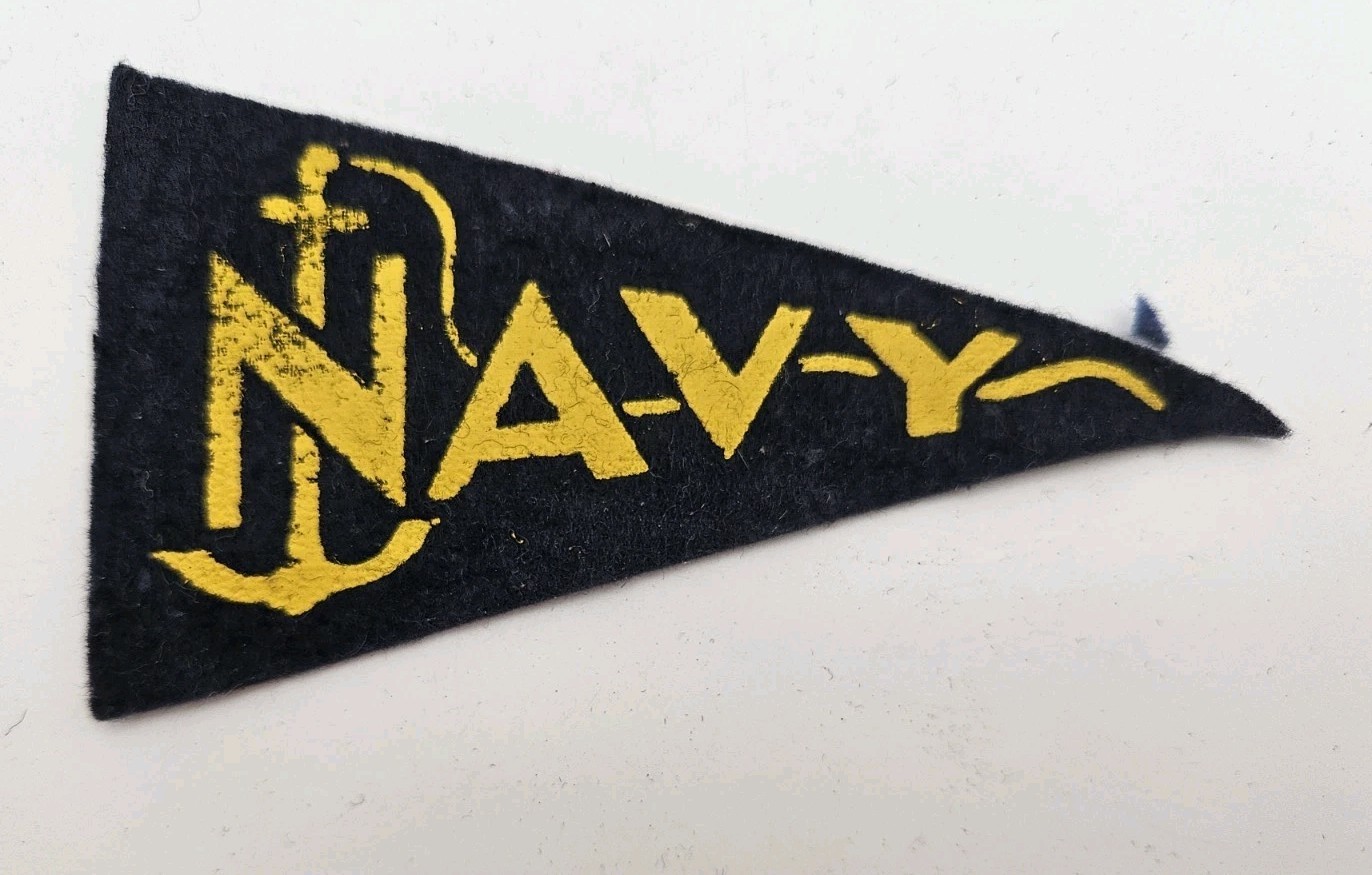 Vintage Early Navy Mini Pannant