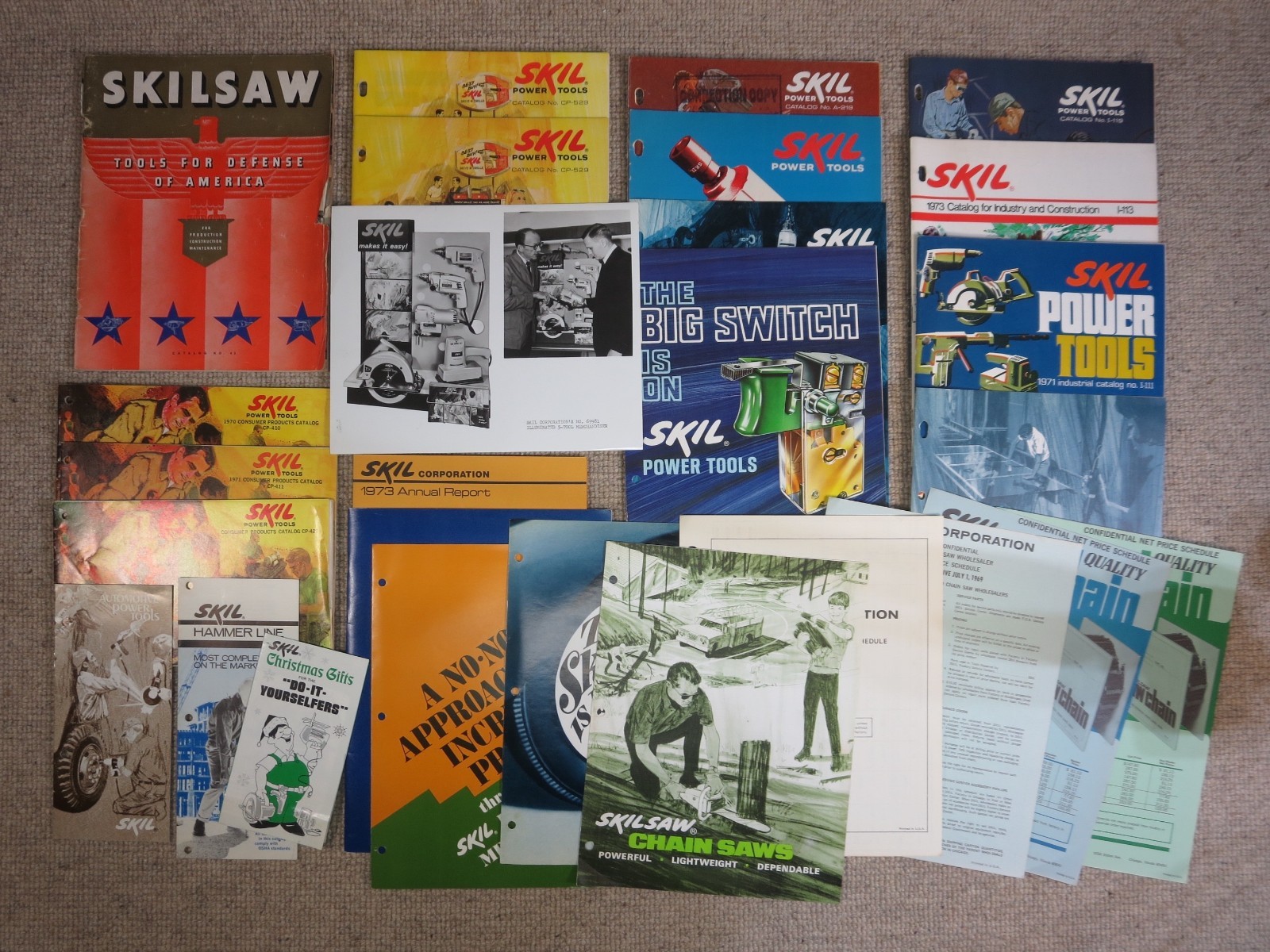 Big Vtg Skil Catalog Skilsaw Lot 1942-1970s Chain Saw Auto Industrial Power Tool Big Vtg Skil Catalog Skilsaw Lot 1942-1970s Chain Saw Auto Industrial Power Tool