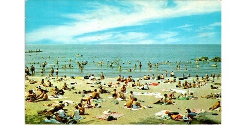 Quonochontaug RI Postcard Tichnor Bros. Mailed 1966 Greetings from Rhode Island