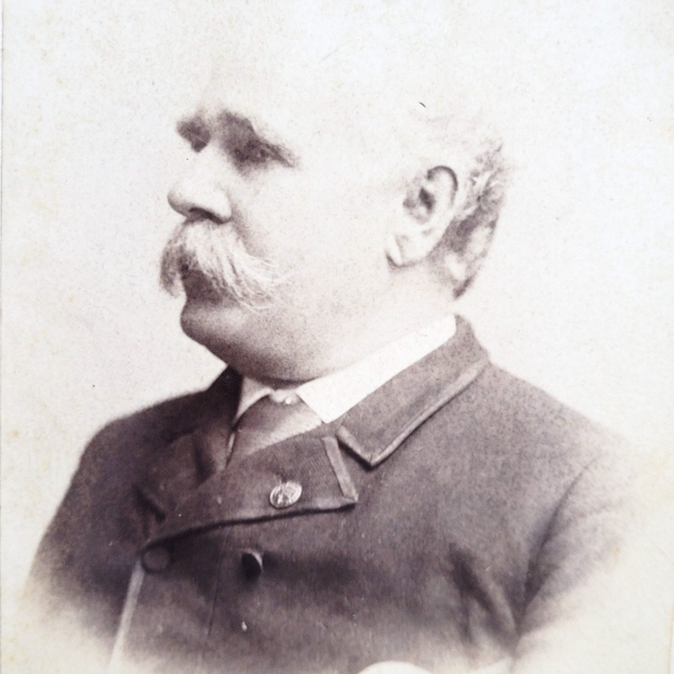 c1893 J.W. Koch Portrait Cabinet Card Brewer Detroit Michigan Bottling Works VTG