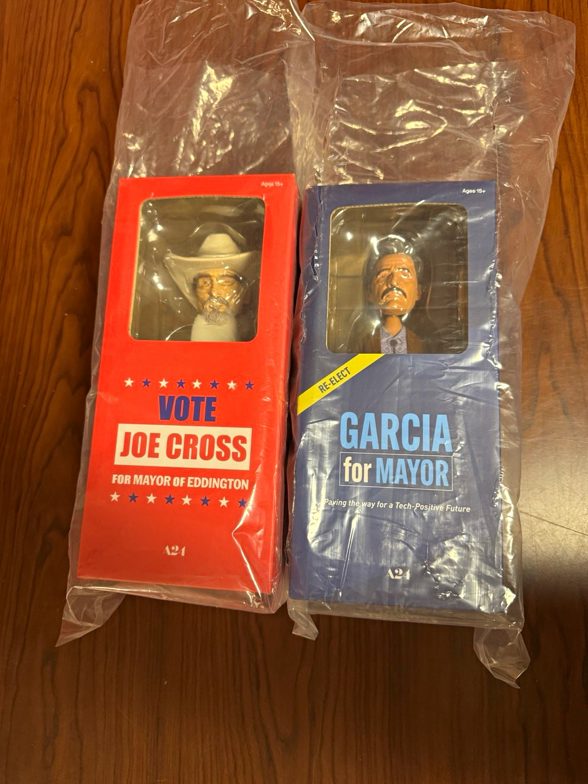 A24 Eddington Boxed Joe Cross & Garcia for Mayor Figure Set 2-Pack NEW IN BOX A24 Eddington Boxed Joe Cross & Garcia for Mayor Figure Set 2-Pack NEW IN BOX
