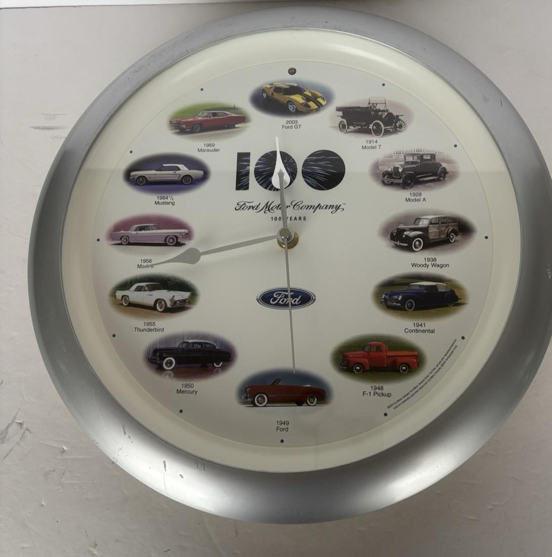 Ford Motor Company 100 Years Centenary Collectible Vehicle Wall Clock
