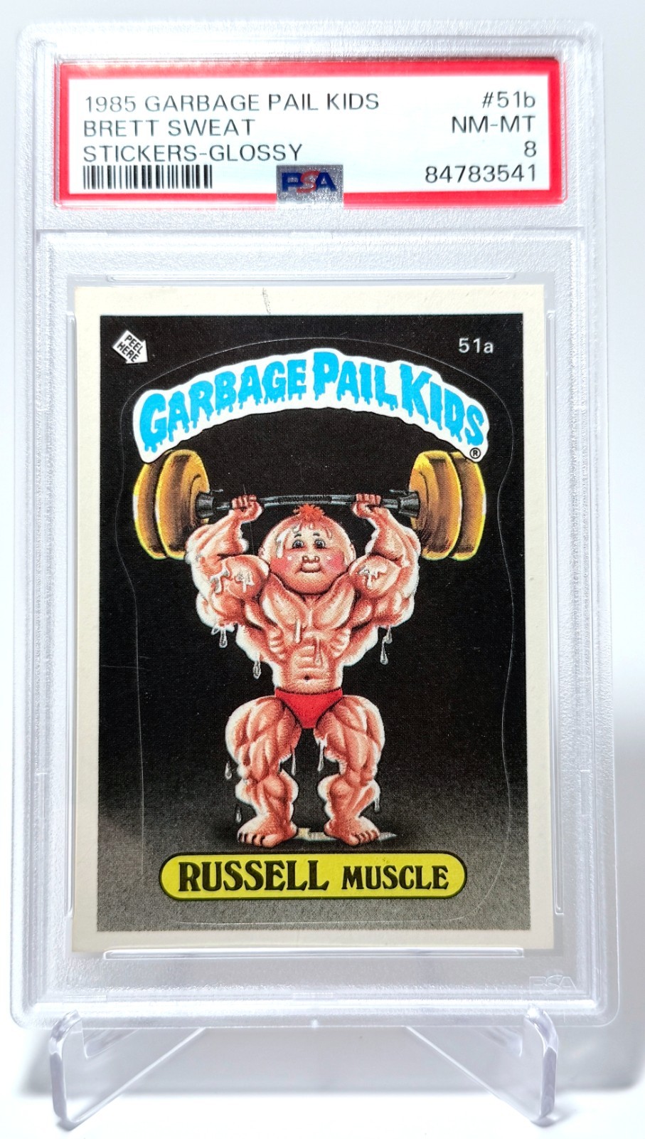 1985 Topps Garbage Pail Kids Series 2 - #51a Russell Muscle - PSA 8 NM-MT 1985 Topps Garbage Pail Kids Series 2 - #51a Russell Muscle - PSA 8 NM-MT
