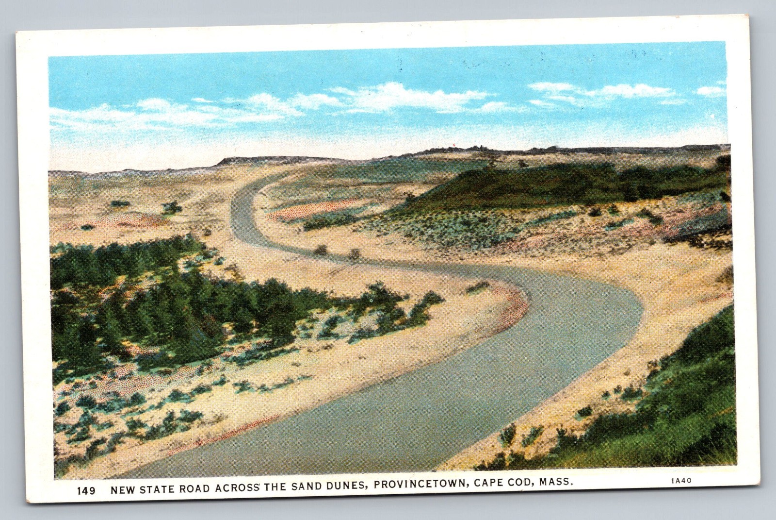 c1920 New State Road Across Dunes Provincetown Cape Cod Mass MA Postcard