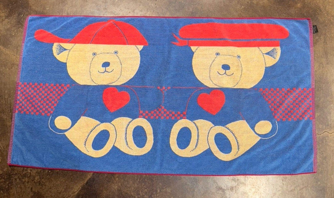 VTG 90s TerriVille Teddy Bear Beach Towel Retro Kawaii Cottagecore 52.5x27.5” VTG 90s TerriVille Teddy Bear Beach Towel Retro Kawaii Cottagecore 52.5x27.5”
