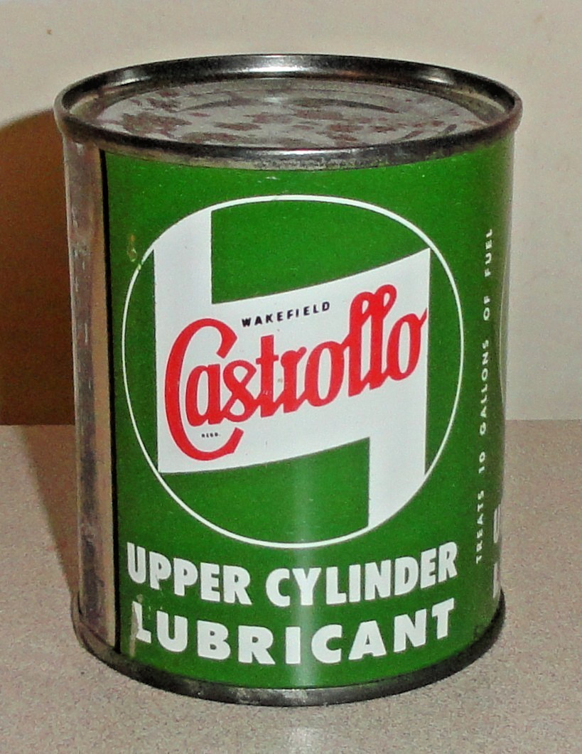 Vintage NOS 8 oz CASTROLLO Upper Cylinder Lubricant Oil Can - Castrol Oiler Tin Vintage NOS 8 oz CASTROLLO Upper Cylinder Lubricant Oil Can - Castrol Oiler Tin