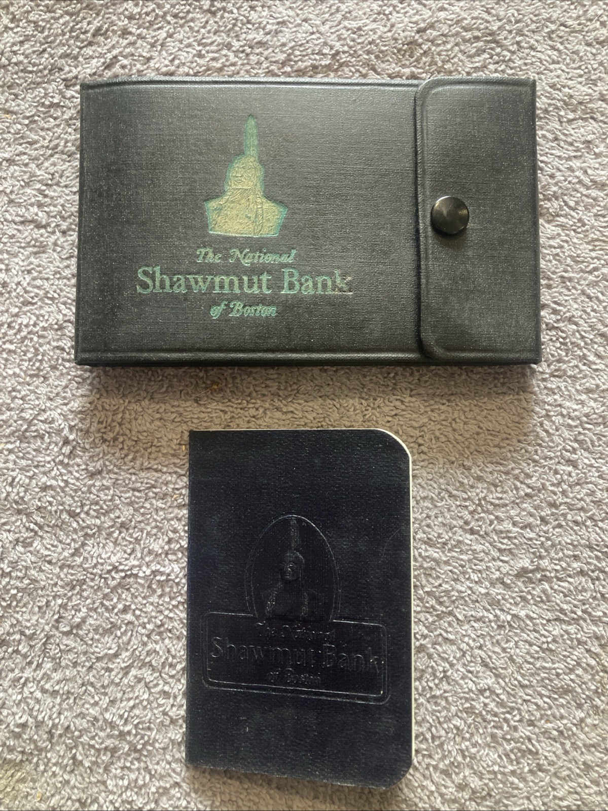 Shawmut Bank Checkbook Pouch With Registry & Unused Checks 1951 Boston Mass