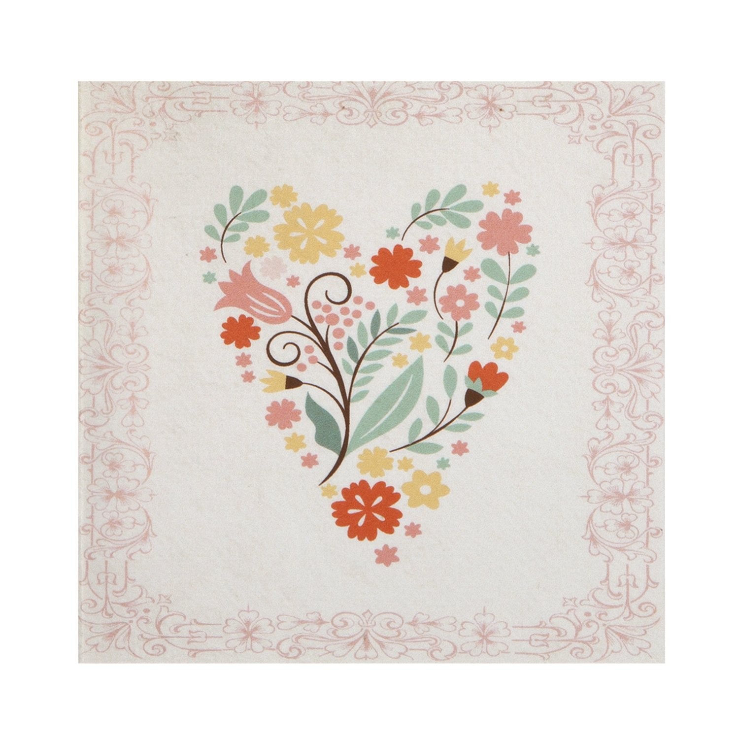 C.R. Gibson Heart Greeting Card and Envelope, 2pc, 3\'\' W x 3\' 2 3/4\