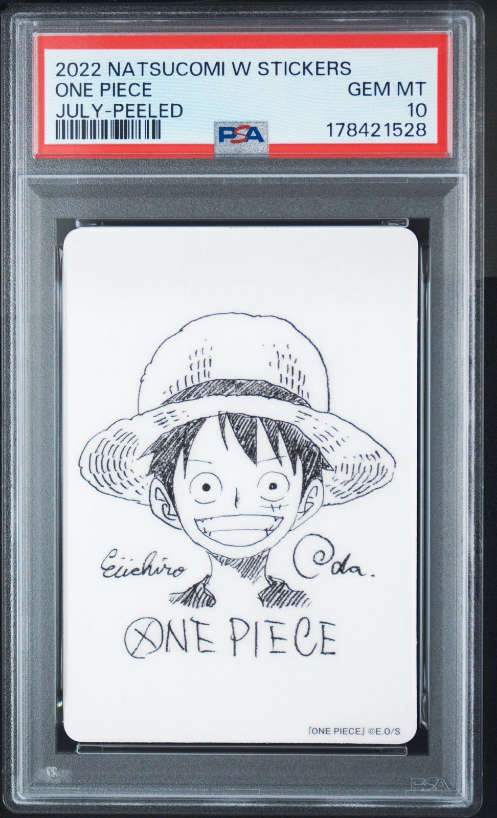 2022 NATSUCOMI SPECIAL W STICKERS JULY-PEELED ONE PIECE PSA 10 Luffy 2022 NATSUCOMI SPECIAL W STICKERS JULY-PEELED ONE PIECE PSA 10 Luffy