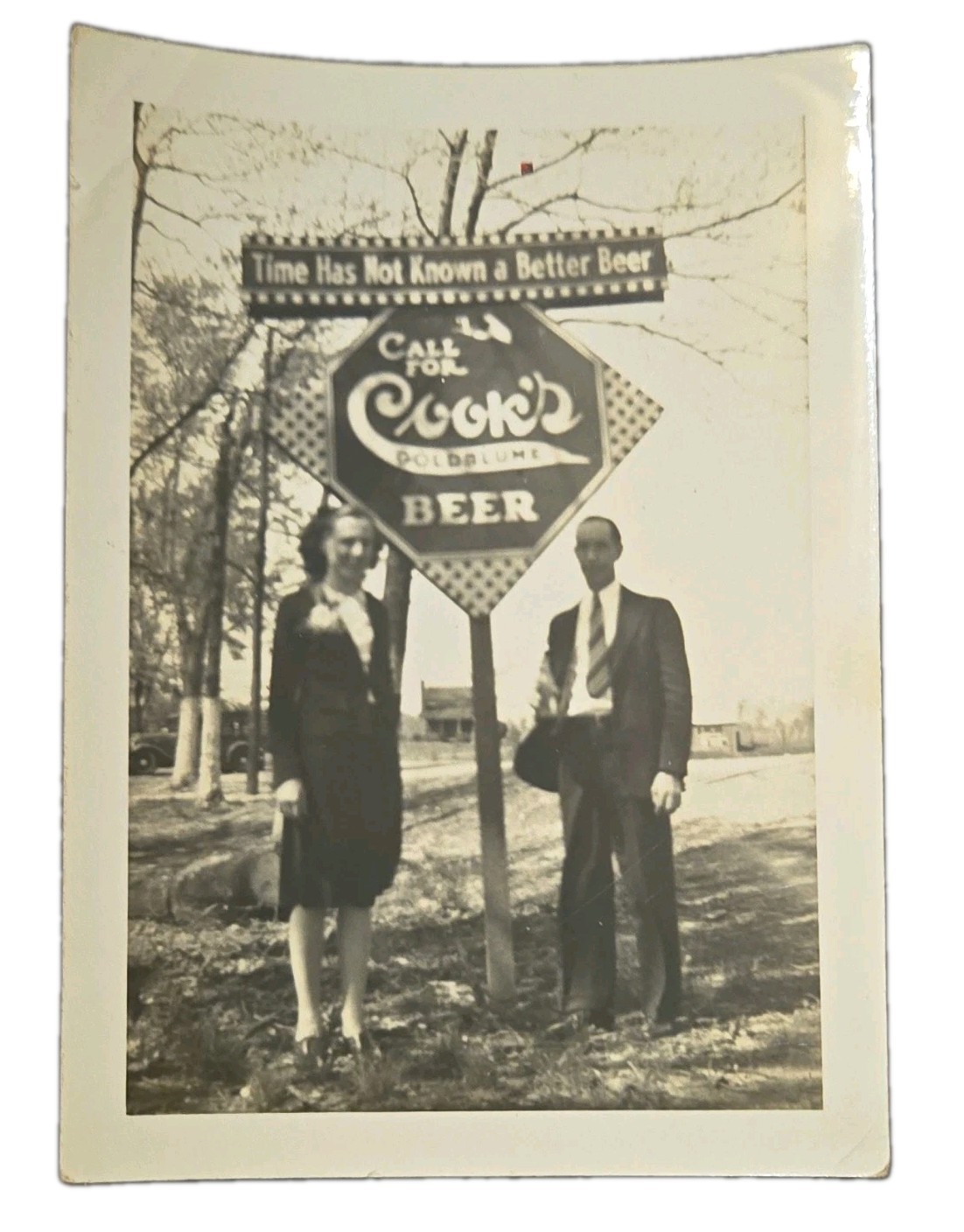 Vintage 1940s Photo Lot 3 Oertel's 92 Falls City Cook's Beer Sign Billboard KY