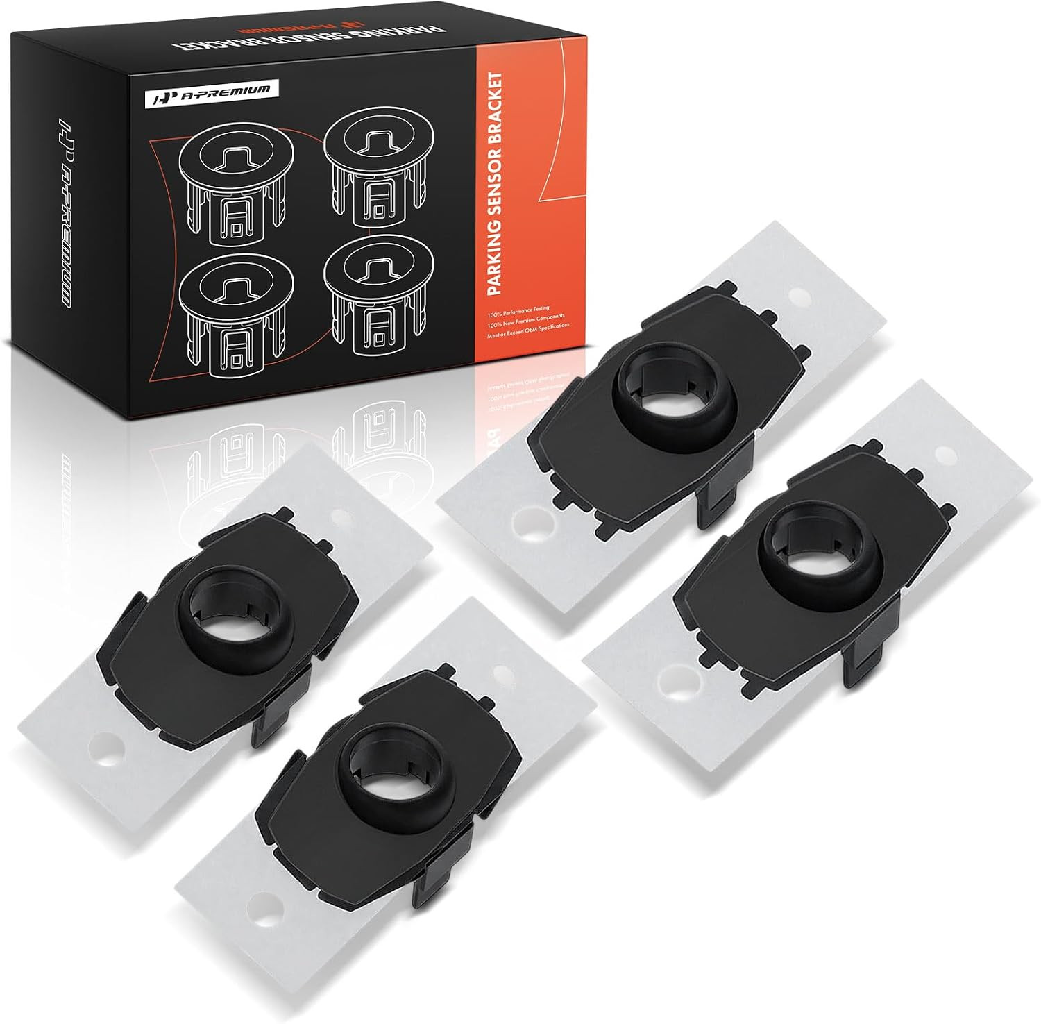 4-Pack Rear Inner and Outer Parking Assist Sensor Retainer Bezels