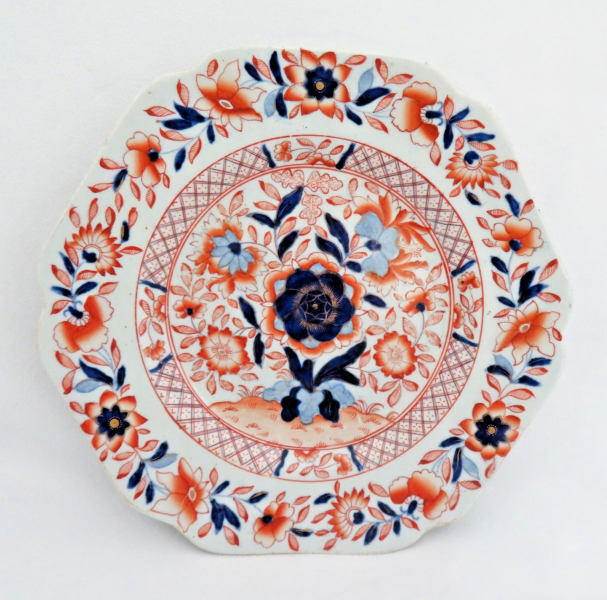 RARE Antique Circa 1820 HICKS & MEIGH Stoneware Plate  No. 13  IMARI  9
