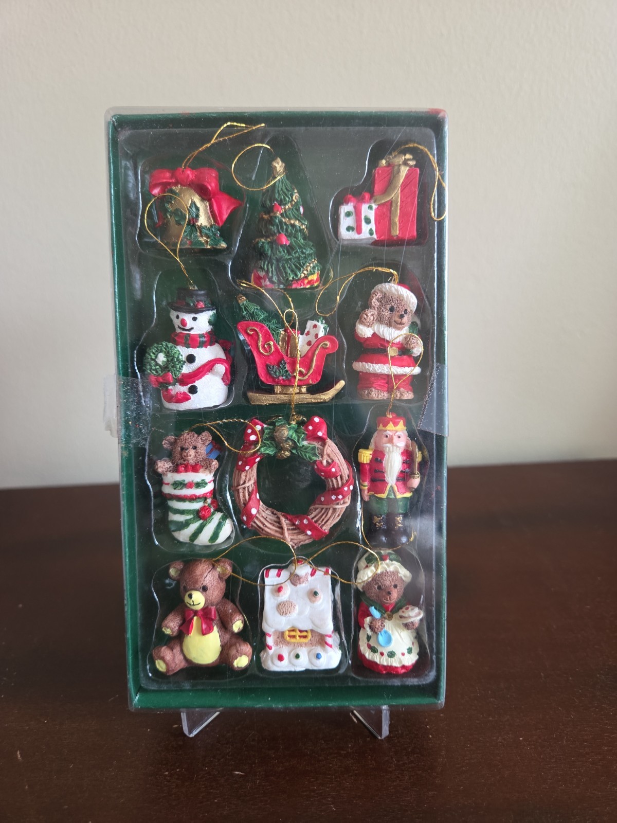 Vtg 90s NOS Hanging Christmas Ornaments Miniatures Set Of 12 Six Flags Price Tag Vtg 90s NOS Hanging Christmas Ornaments Miniatures Set Of 12 Six Flags Price Tag