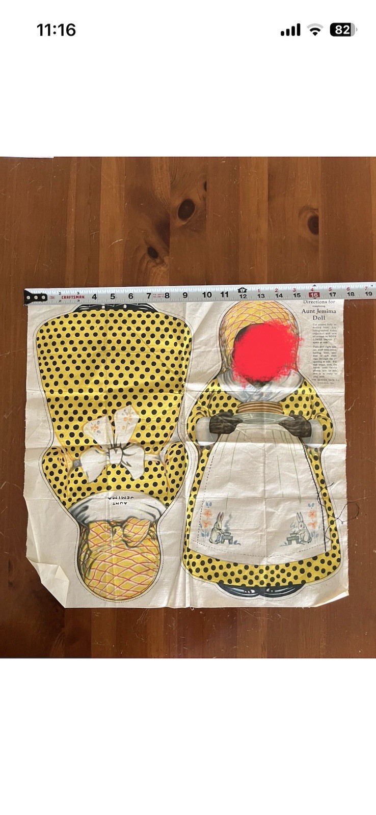 Vintage Quaker Oats Cut-Out Pillow Doll Pattern 1930’s ?