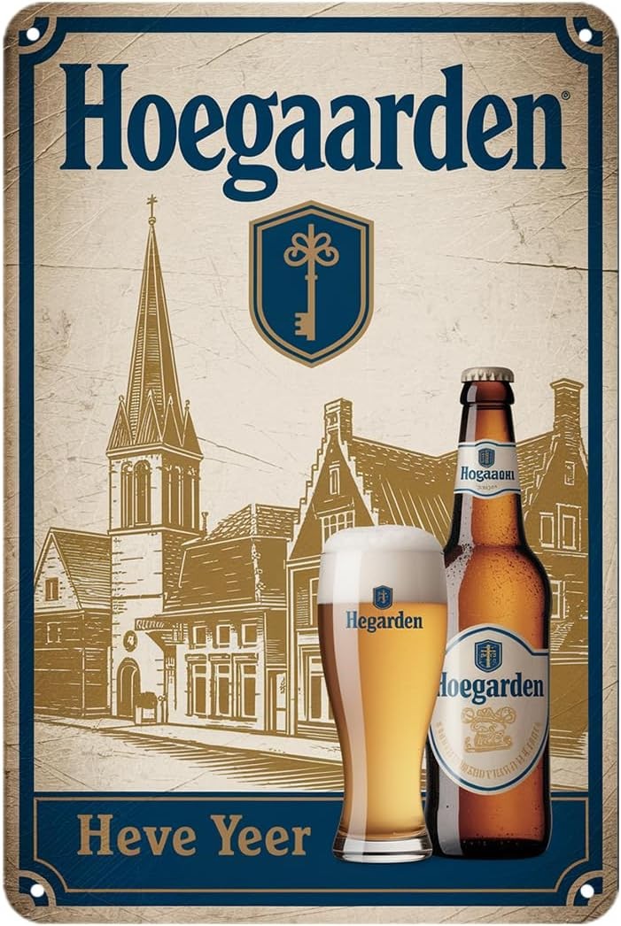  Vintage Hoegaarden Beer for Outdoor Tin Metal Signs Home Décor 8x12