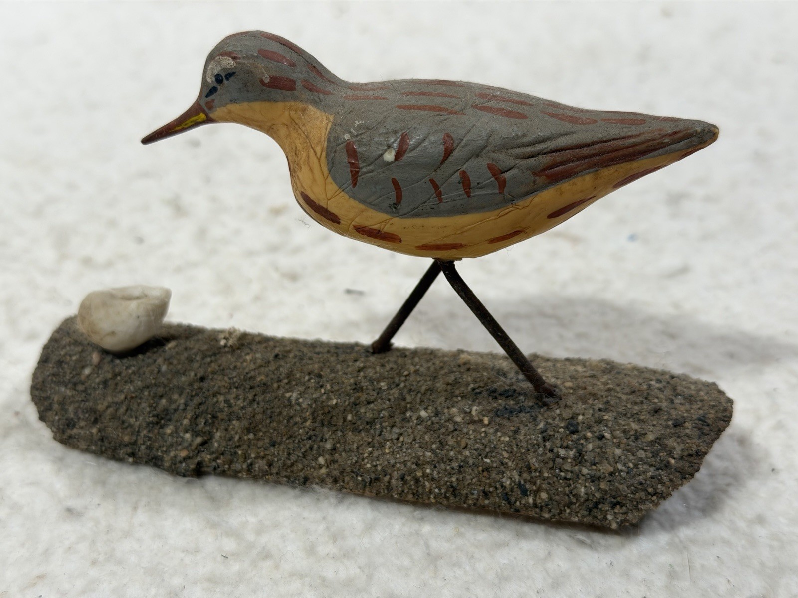 Handcrafted Eastern Shore Maryland Sandpiper Shorebird Decoy Folk Art Coastal