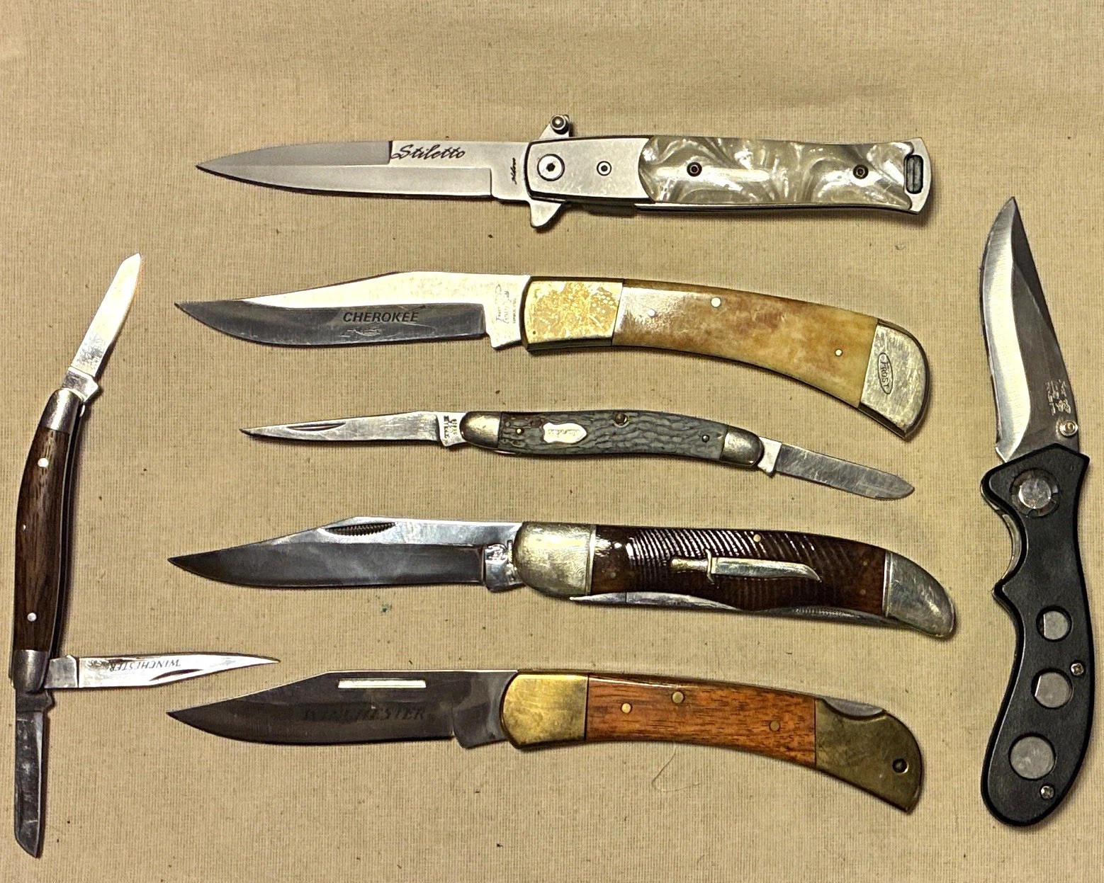 High end Mixed Lots Lot of 7 Pocketknives Slipjoint/Liner Lock Stainless Steel High end Mixed Lots Lot of 7 Pocketknives Slipjoint/Liner Lock Stainless Steel
