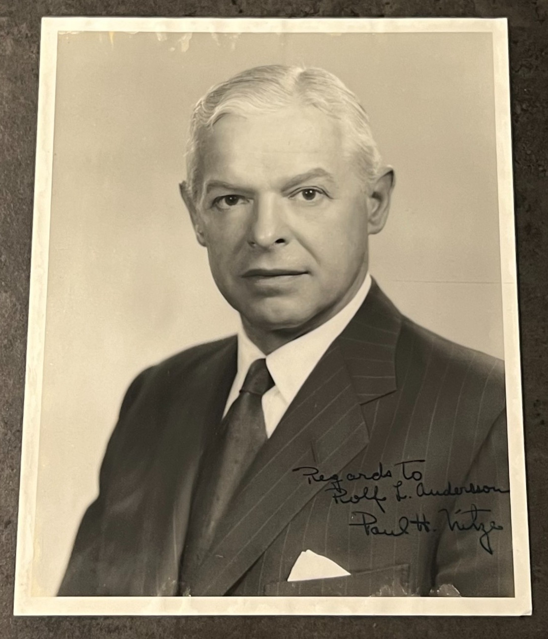 Paul H. Nitze Signed Photo NSC-68 Cold War Architect Deputy Secretary of Defense