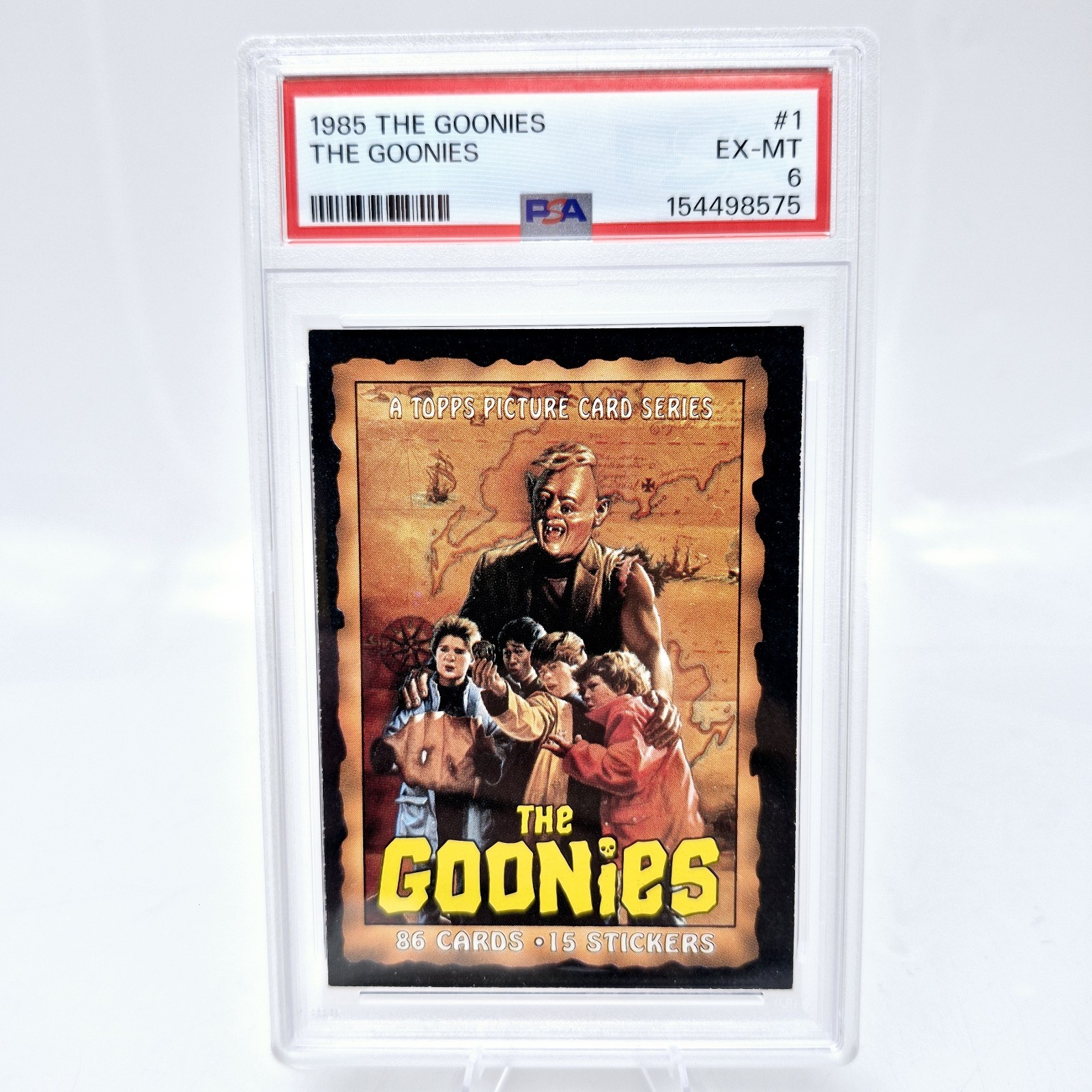 1985 Topps Goonies #1 Title Card PSA 6 Low Pop Iconic card 1985 Topps Goonies #1 Title Card PSA 6 Low Pop Iconic card