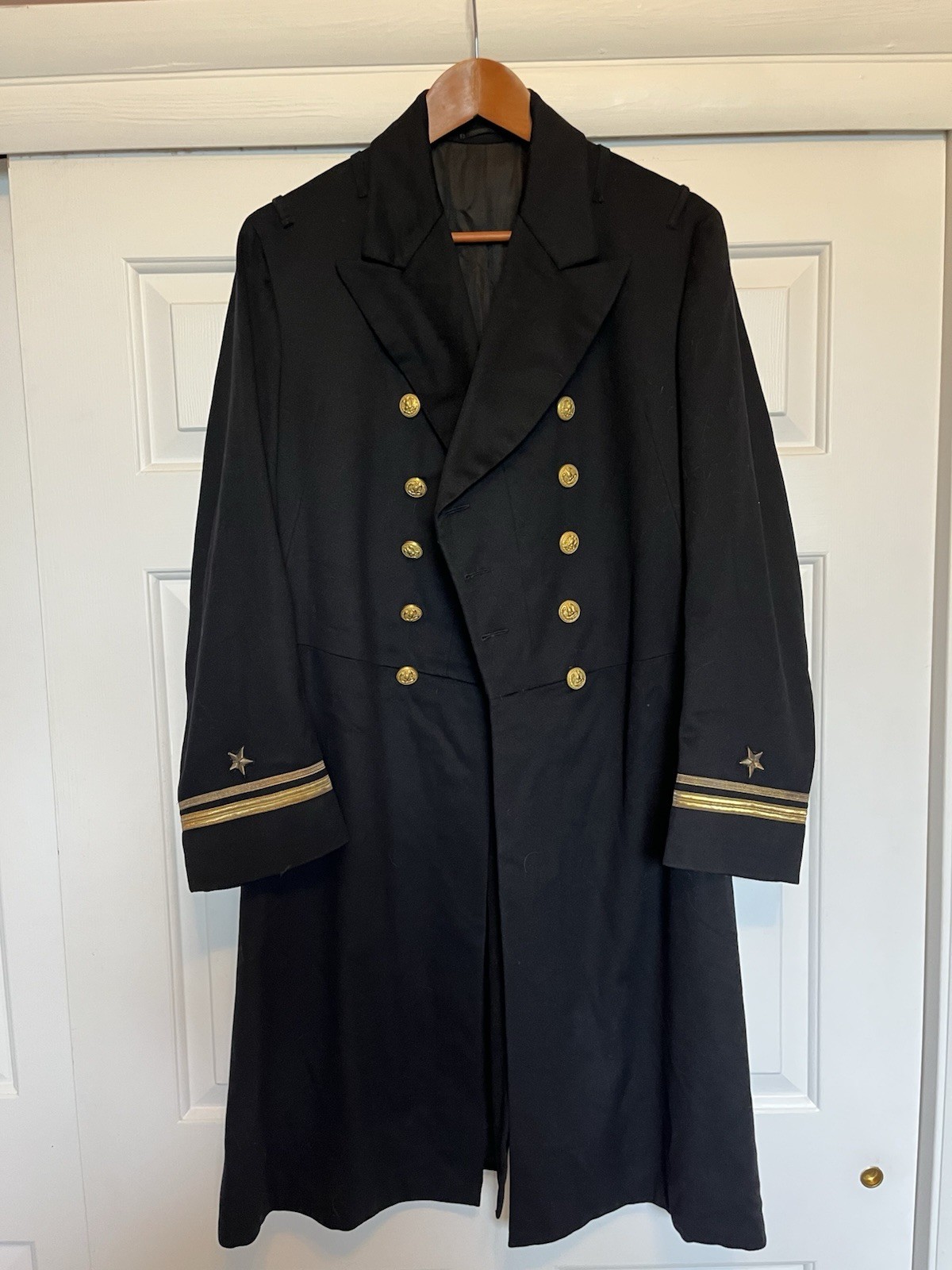 Antique 1920s US Navy Bridge Coat from Schuele, Peppler, & Kostens Tailors Antique 1920s US Navy Bridge Coat from Schuele, Peppler, & Kostens Tailors