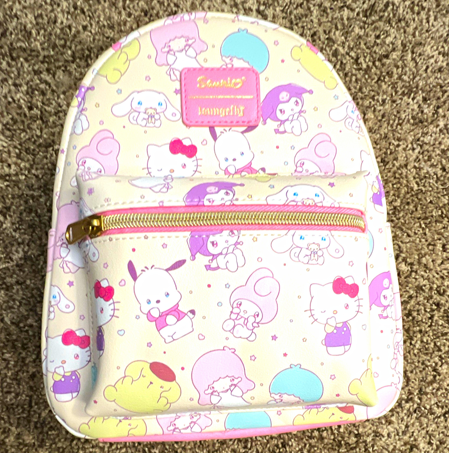 Loungefly Sanrio Hello Kitty & Friends Faux Leather Mini Backpack Pink