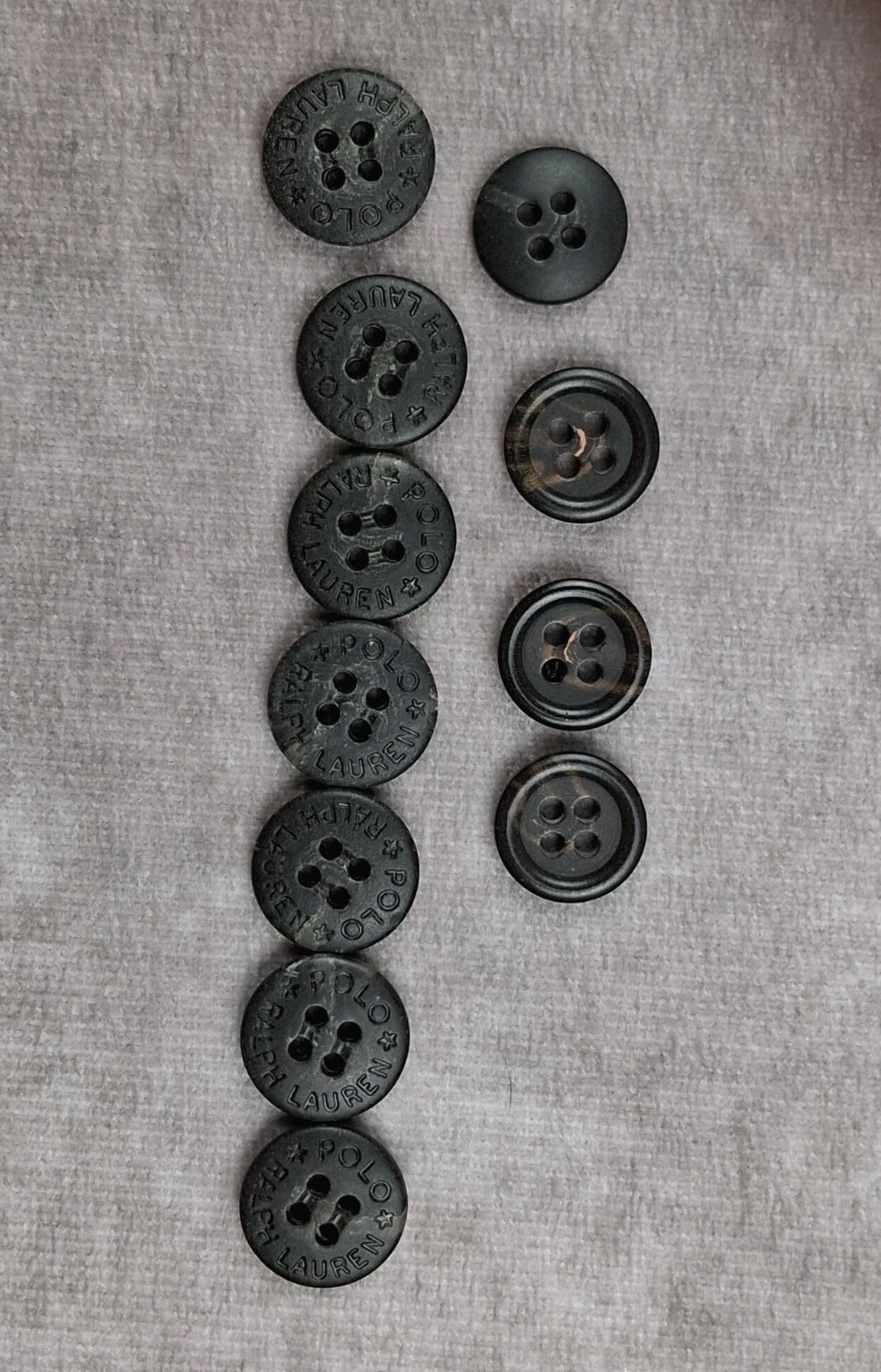 Vintage Polo Ralph Lauren Italy Replacement Buttons Pants Complete Set 90s era