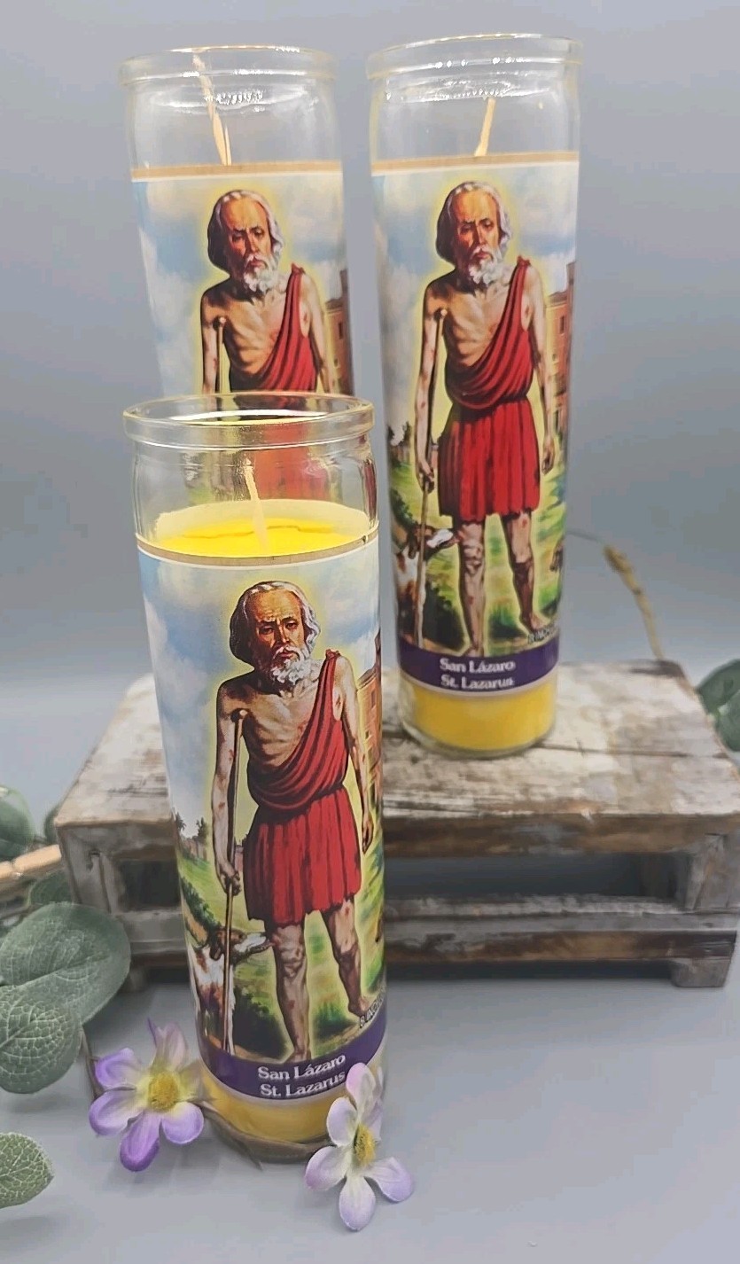 San Lazaro Veladora St. Lazarus Candle 8\ San Lazaro Veladora St. Lazarus Candle 8\