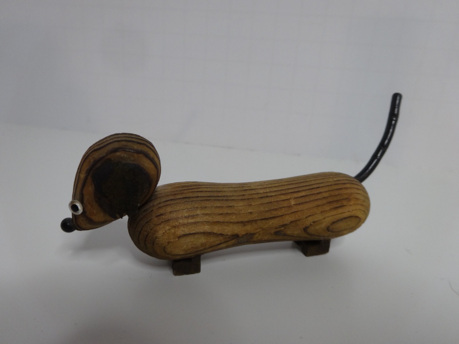 vintage Cryptomeria/Sugi Japanese Wood Carved Weiner Dog 4\