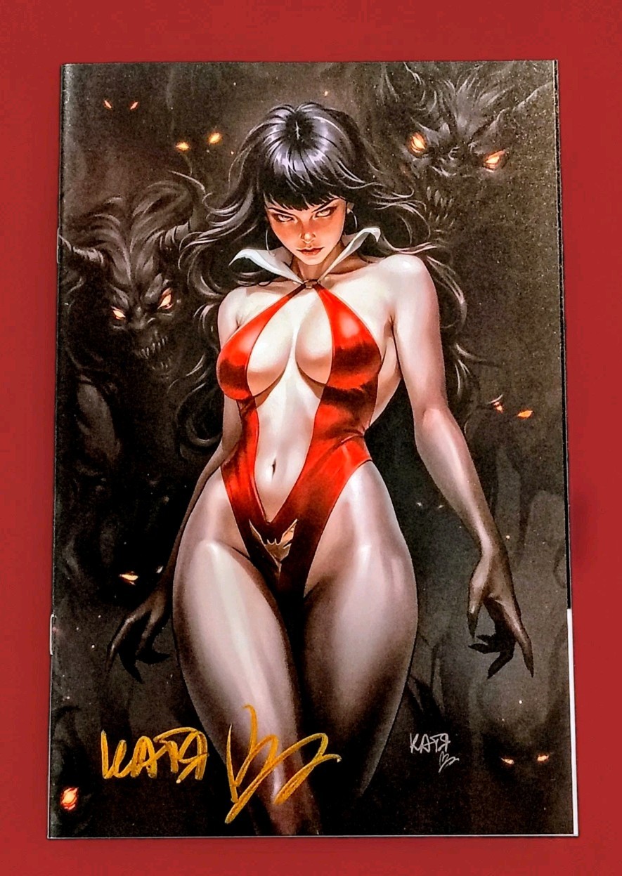 Vampirella #3 SDCC Katya Sinyukhina Virgin Red Variant LE 200 Gold Signed + COA Vampirella #3 SDCC Katya Sinyukhina Virgin Red Variant LE 200 Gold Signed + COA
