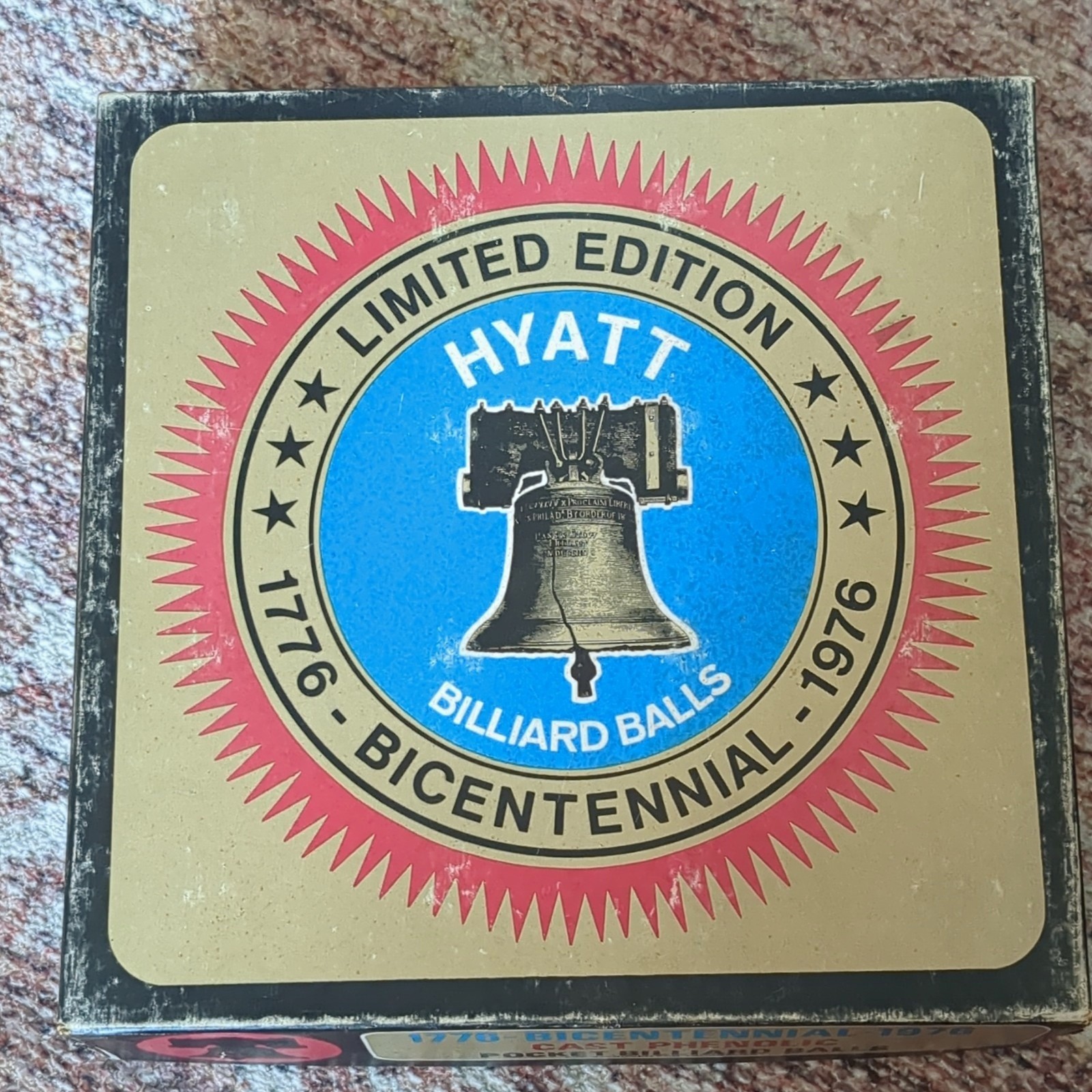 Hyatt Limited Edition Bicentennial Billiard Balls 1776-1976 Boxed