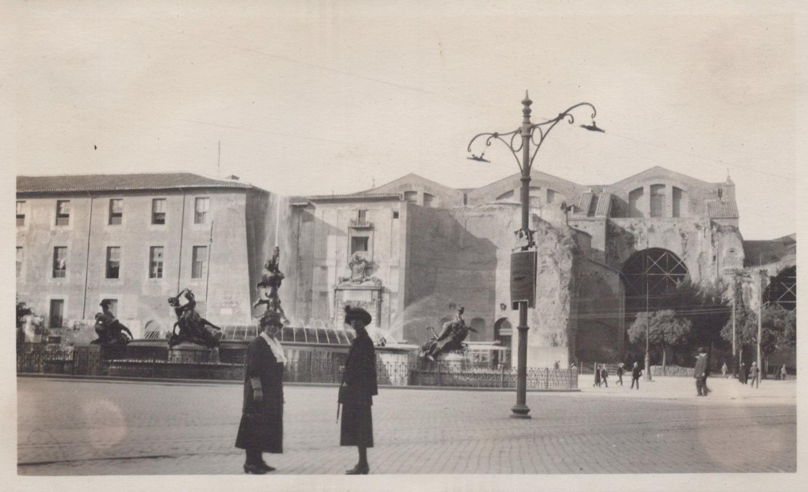 Antique 1922 Historic Diocletian Baths Church Santa Maria Rome Statues Photo