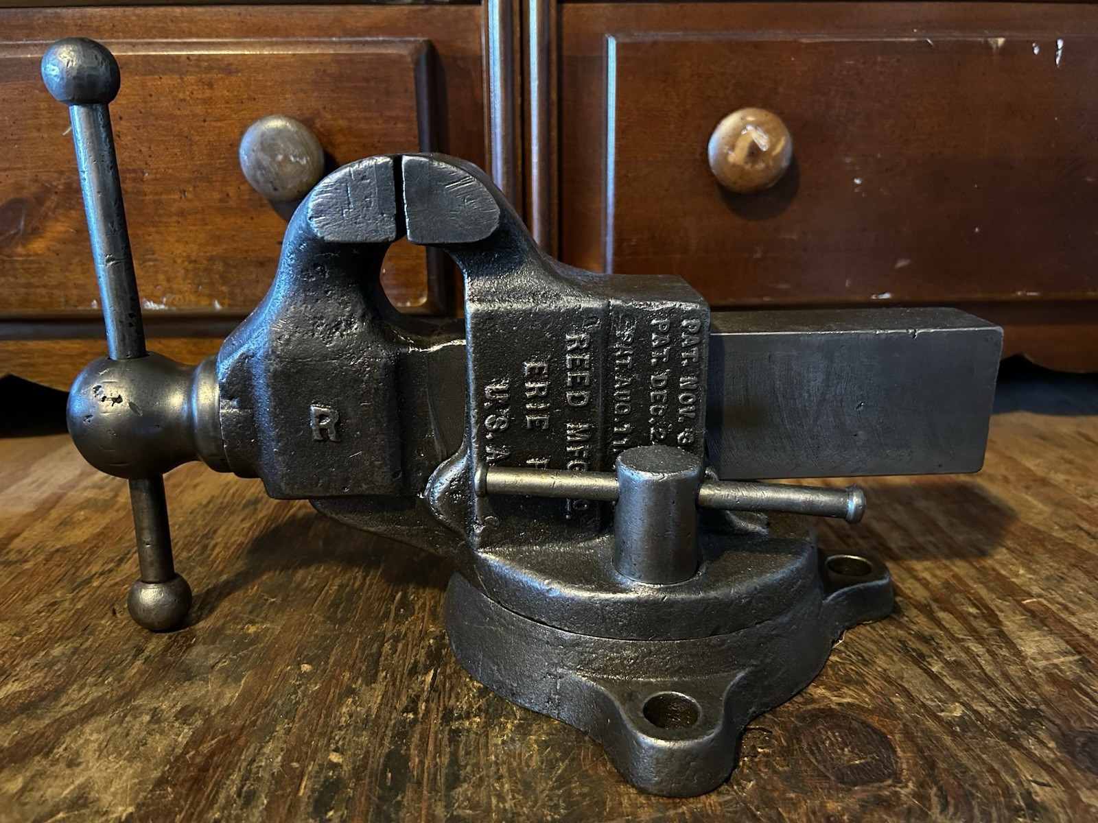 Vintage 1919 Reed 203 Bench Vise With 3” Jaws