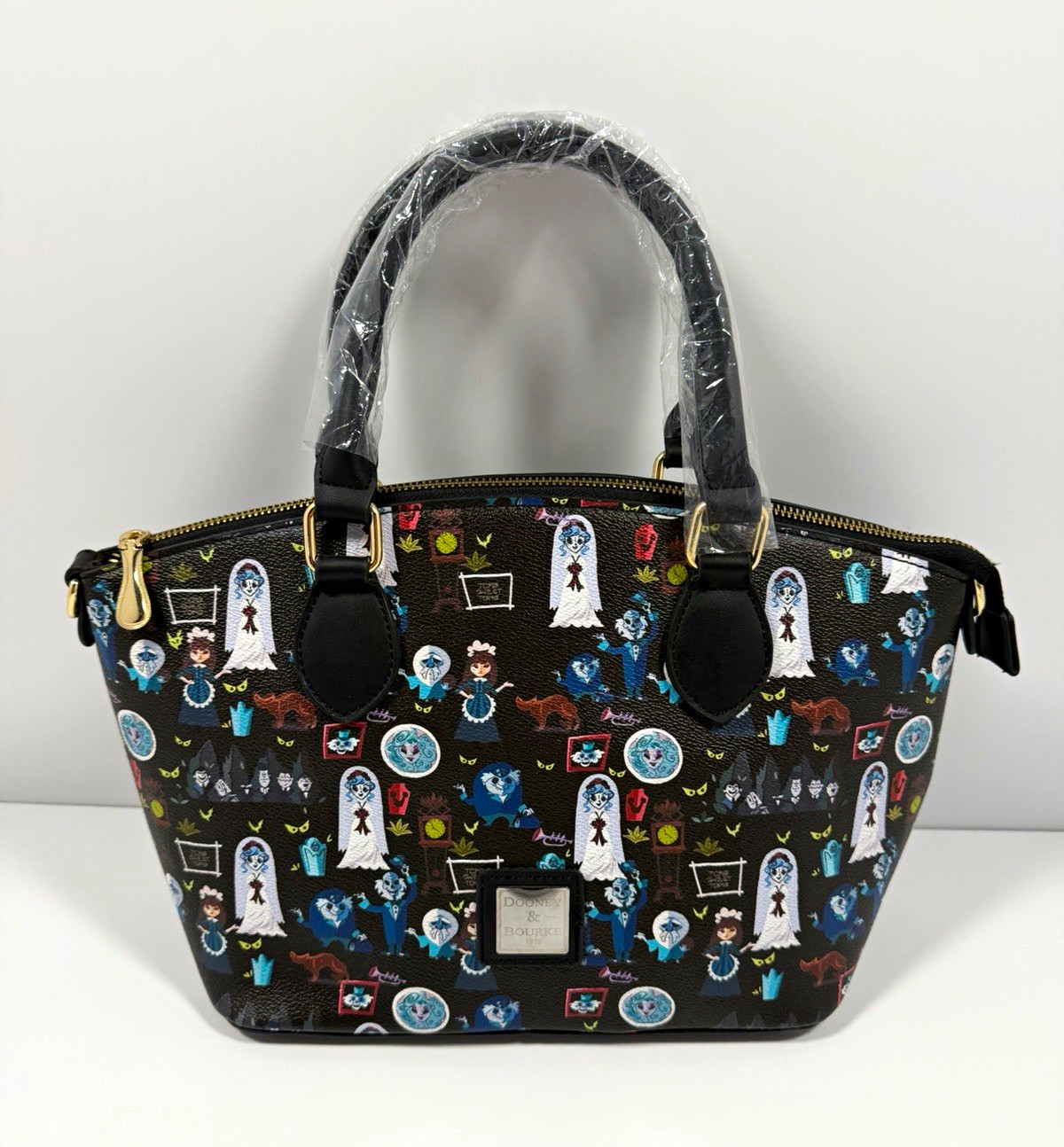 Dooney & Bourke Disney Haunted Mansion Small Satchel Handbag Black Multicolor Dooney & Bourke Disney Haunted Mansion Small Satchel Handbag Black Multicolor