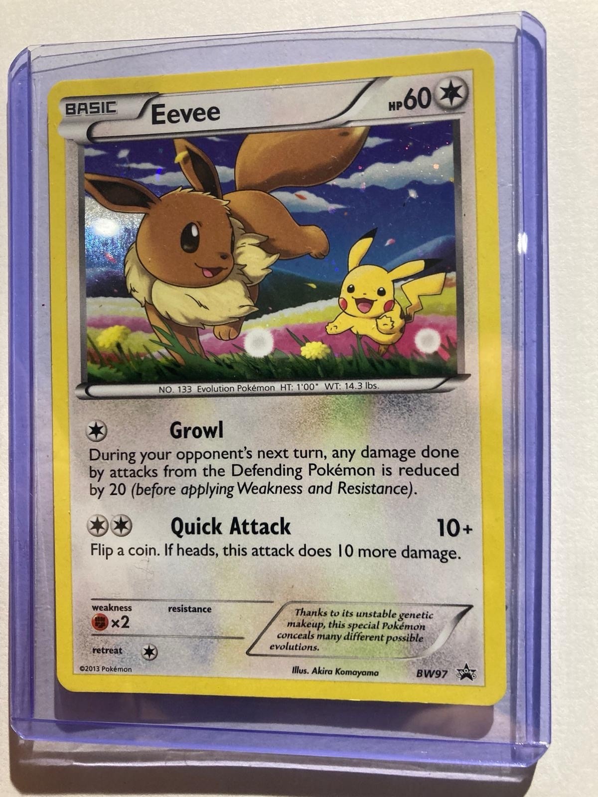 Pokémon TCG Eevee Black White BW97 Holo Promo Pokémon TCG Eevee Black White BW97 Holo Promo