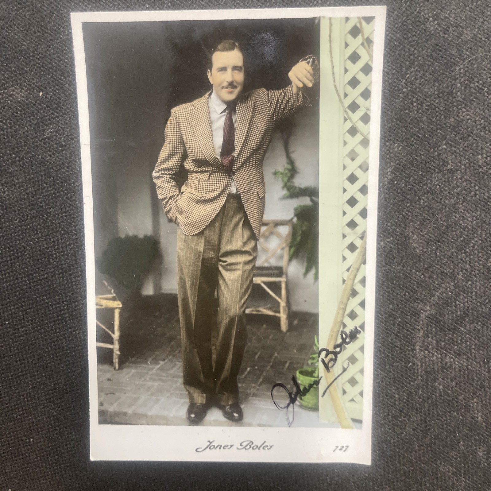 Vintage John Boles Cinema Postcard Autograph Signature Dedication