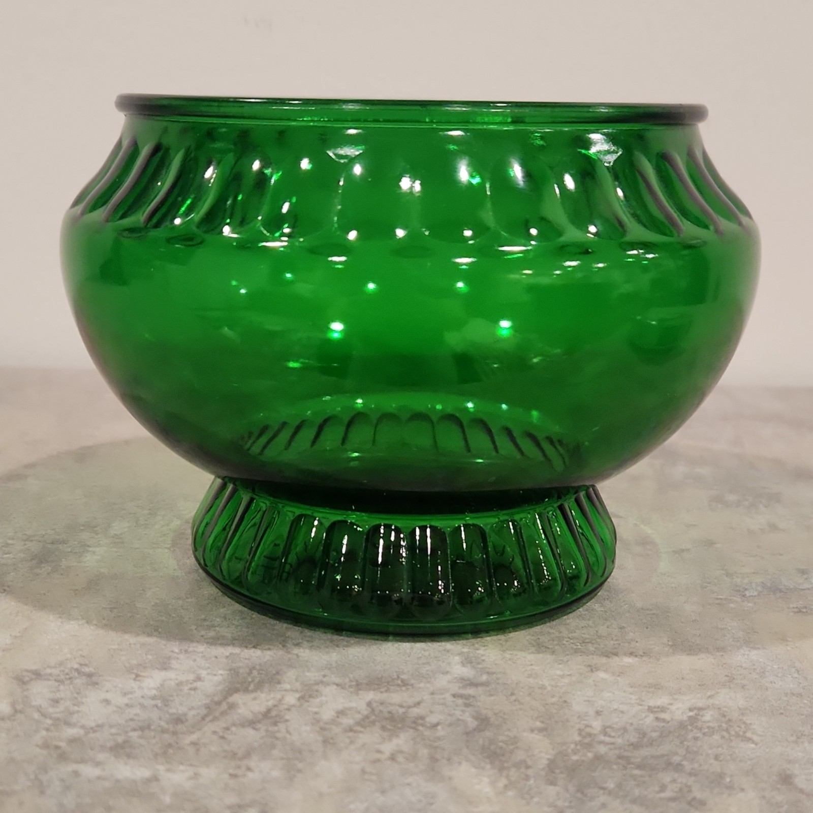 Vtg NAPCO Emerald Green Flower Vase Planter, Made in Cleveland OH USA 1176 Bowl