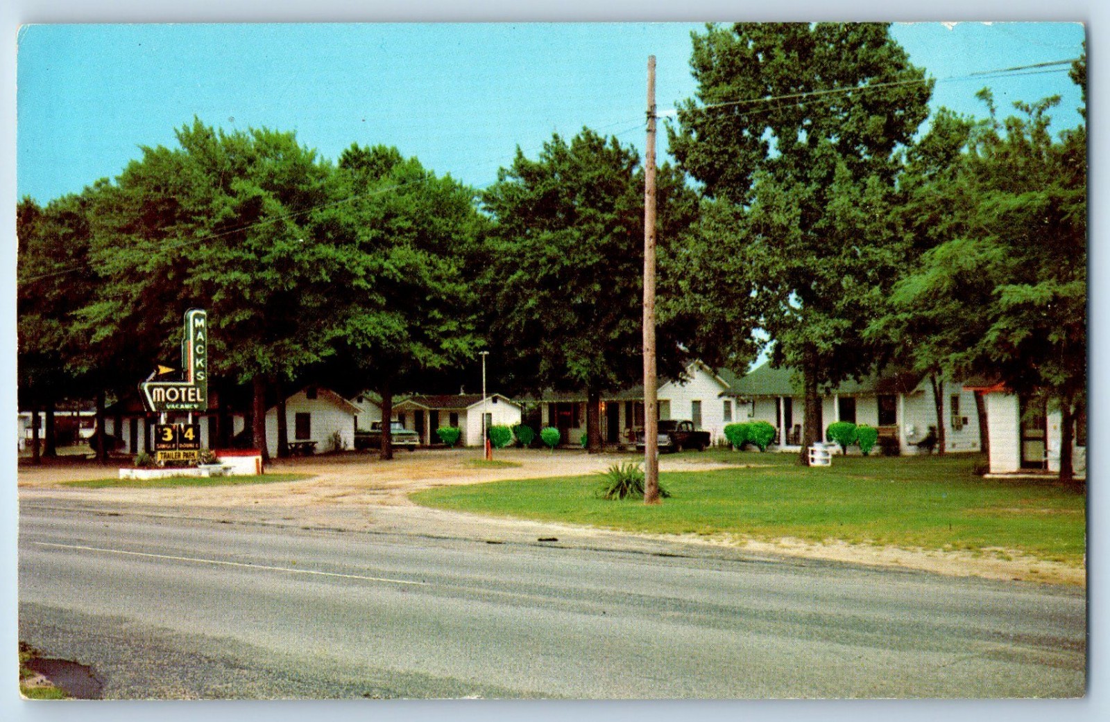 1966 Dillon South Carolina SC Vintage Postcard Mack's Motel Tobacco Trail Posted