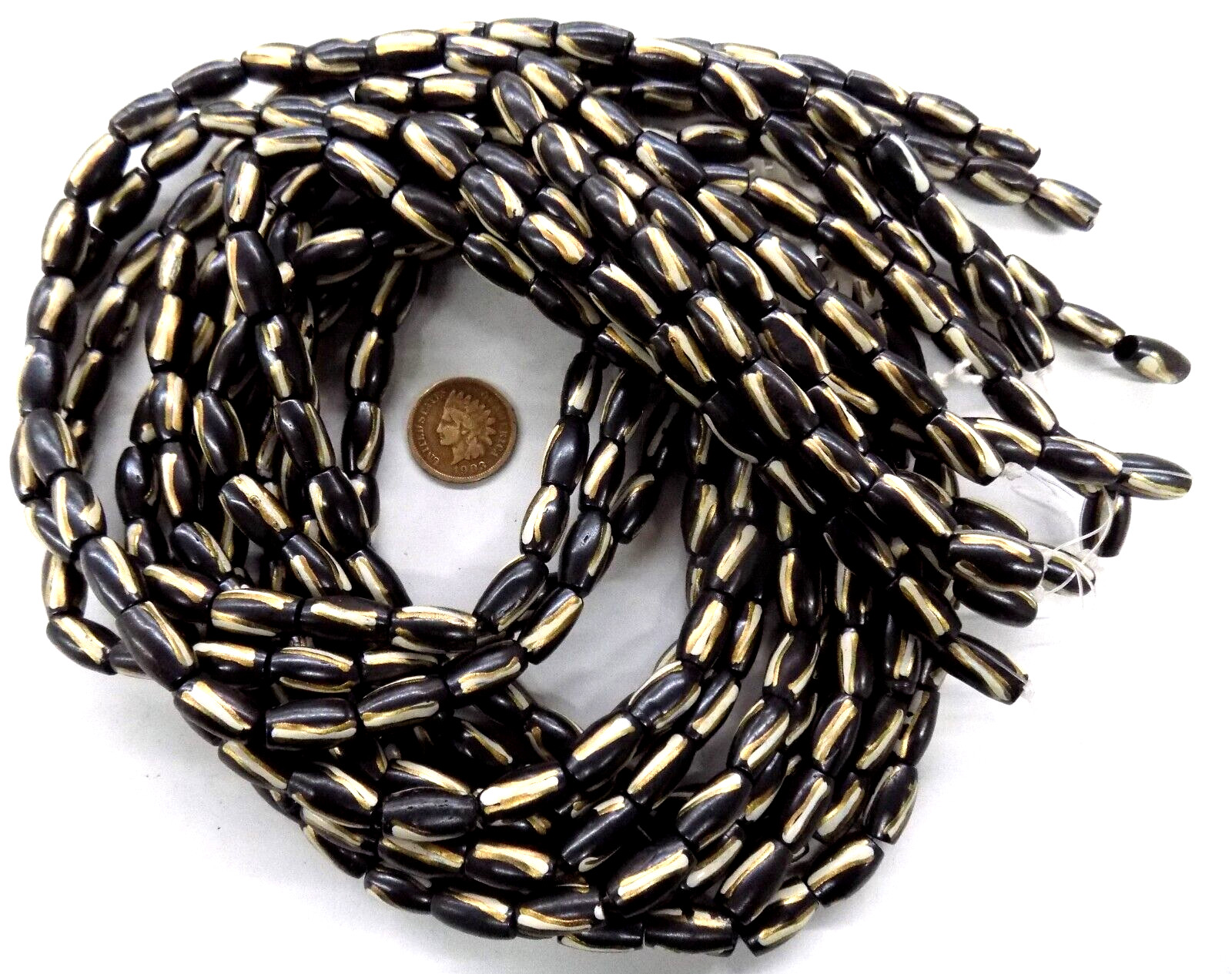 12 Strands WHOLESALE BULK Tribal African batik Kenya Bone Trade Beads #X77 READ 12 Strands WHOLESALE BULK Tribal African batik Kenya Bone Trade Beads #X77 READ