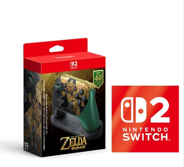 PRE-ORDER Nintendo Switch 2 Pro Controller Zelda 40th Anniversary w/ Stand Japan