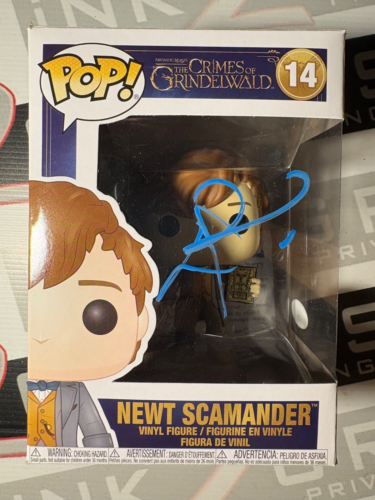 Eddie Redmayne Signed Newt Scamander Funko Pop Autograph ACOA Fantastic Beasts Eddie Redmayne Signed Newt Scamander Funko Pop Autograph ACOA Fantastic Beasts