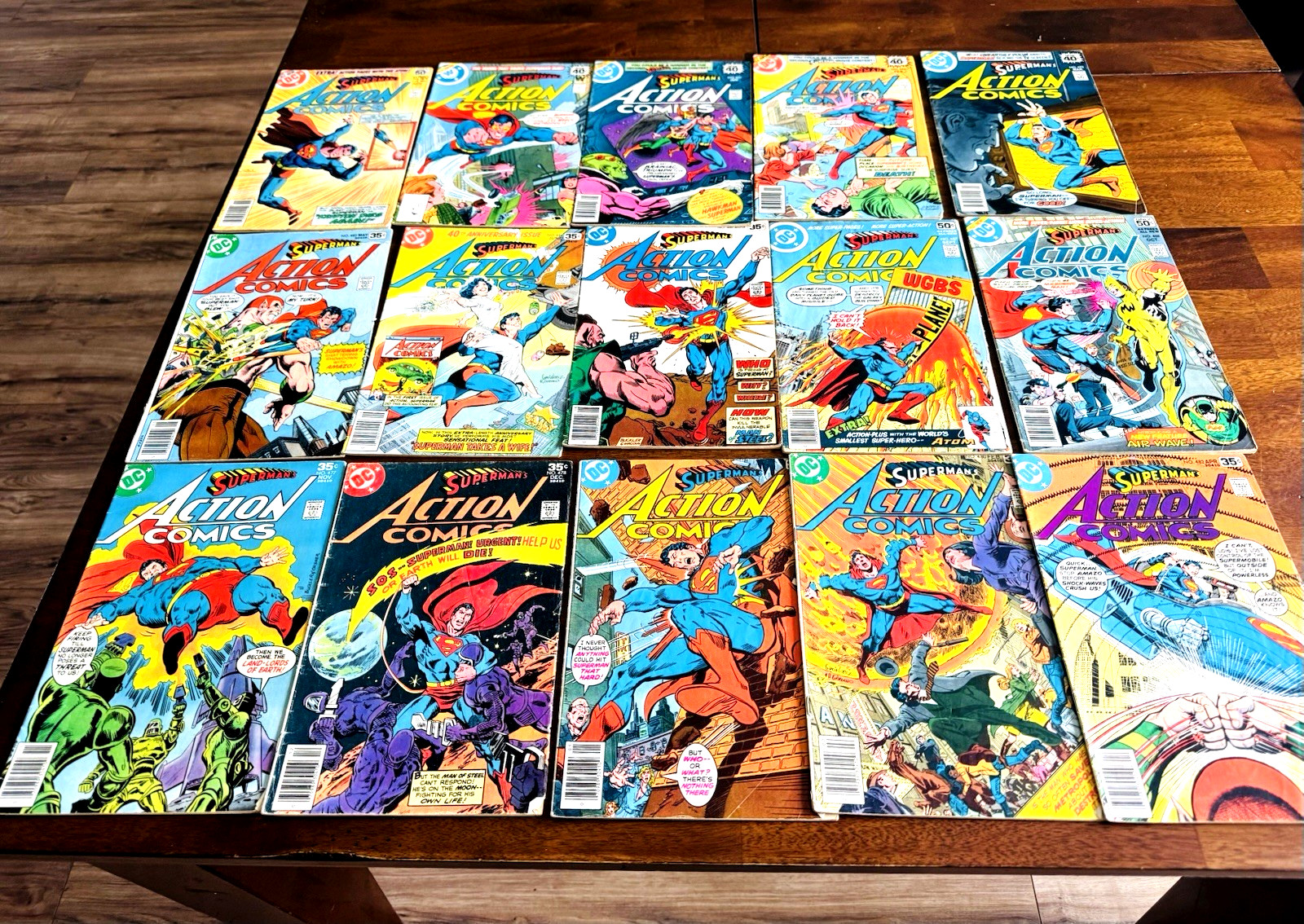 Action Comics #477-514 Lot of 36 DC Superman Bronze Age Comics #500