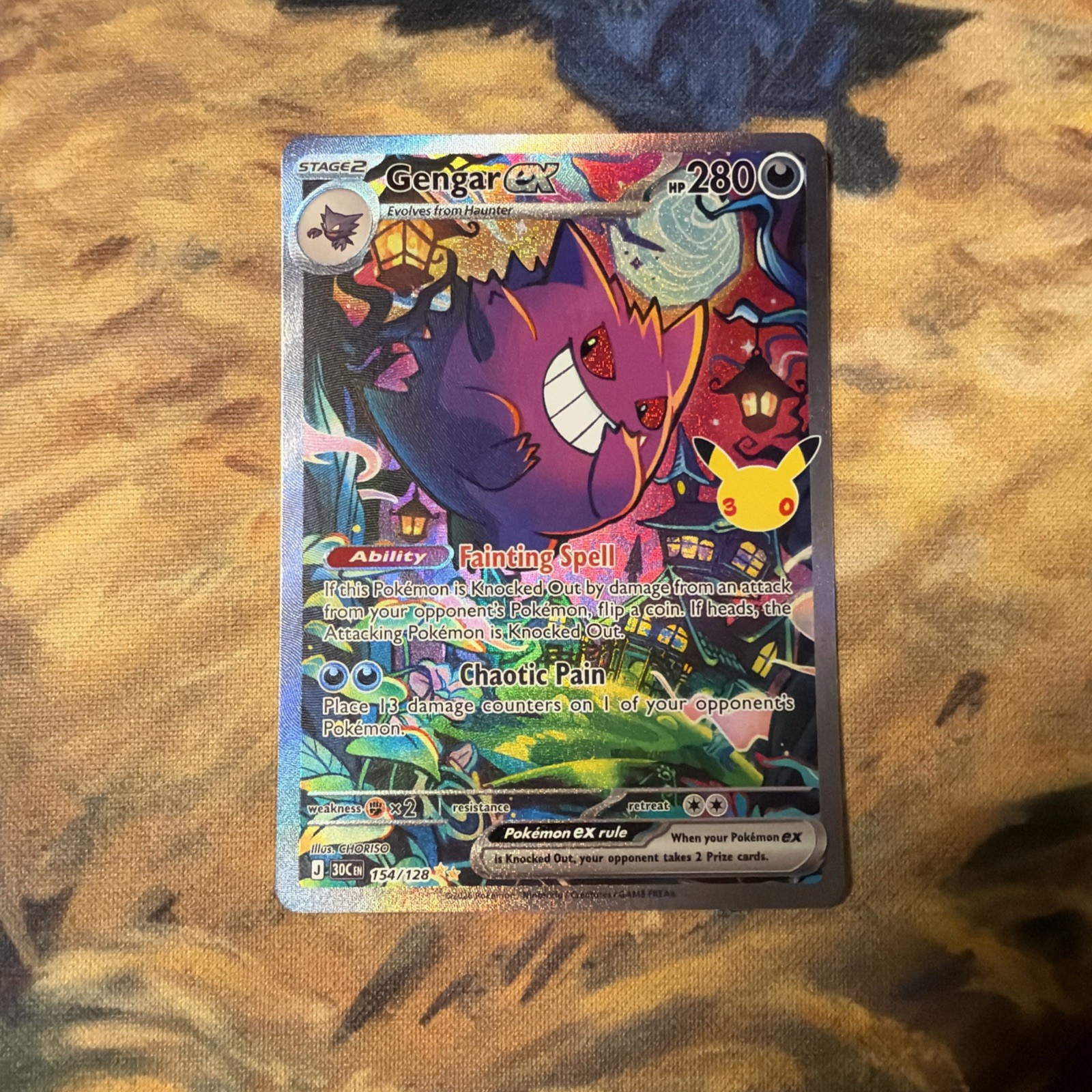 154/128 Gengar ex SIR Pokémon TCG 30th Anniversary Celebration 