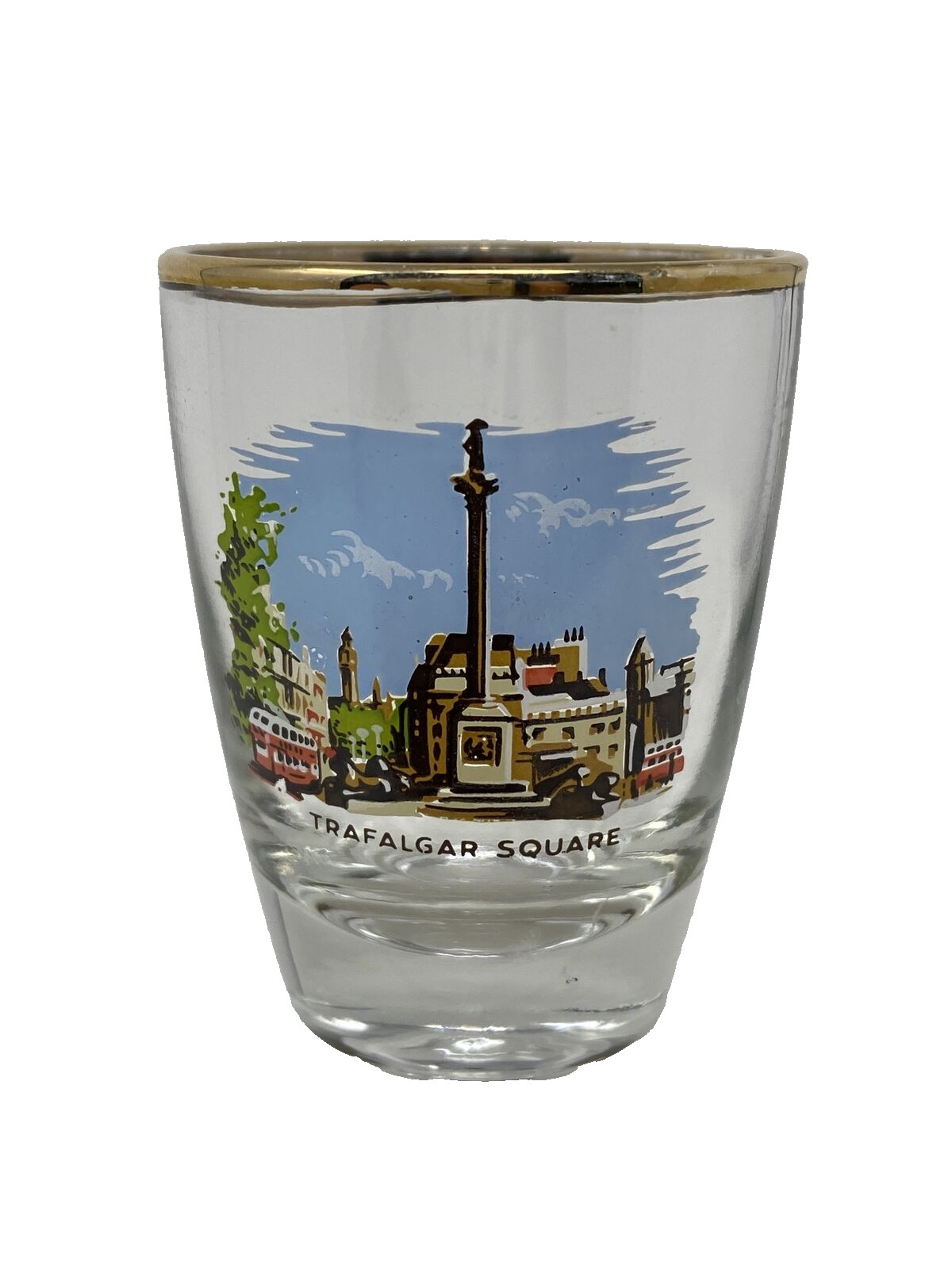 Vintage Trafalgar Square London England Europe Shot Glass Souvenir Collectible Vintage Trafalgar Square London England Europe Shot Glass Souvenir Collectible