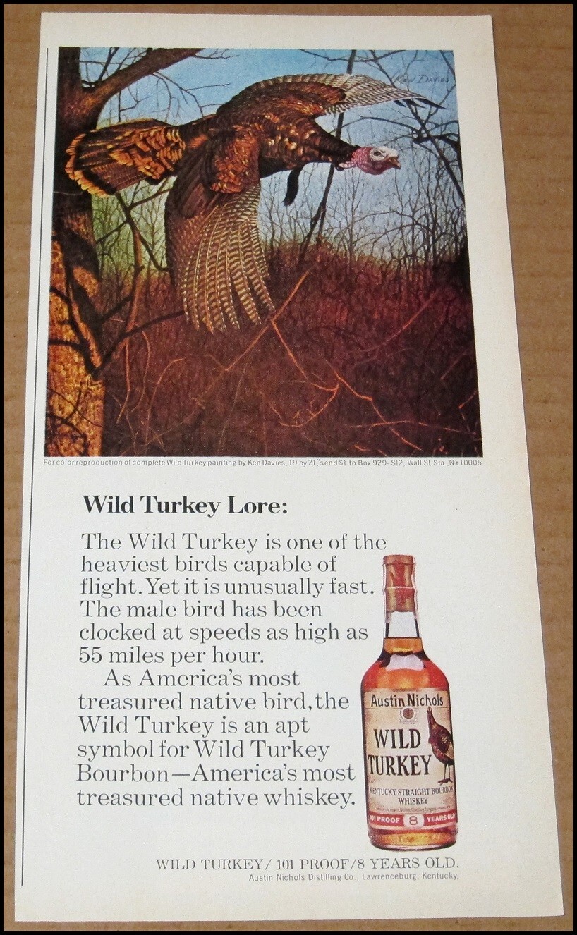 1975 Wild Turkey Bourbon Whiskey Print Ad Advertisement Clipping Vintage 1975 Wild Turkey Bourbon Whiskey Print Ad Advertisement Clipping Vintage