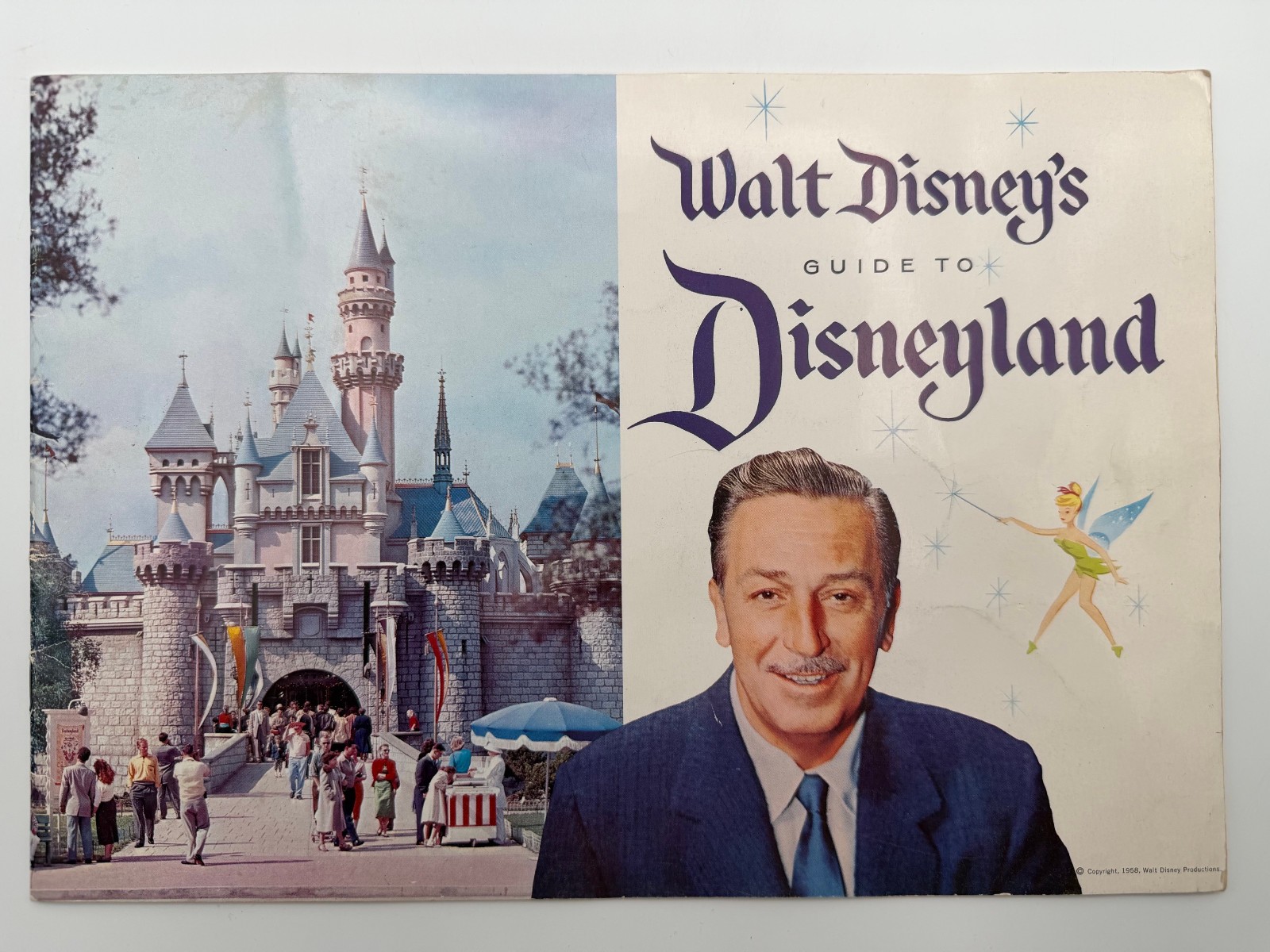Vintage Walt Disney's Guide to Disneyland Souvenir Booklet 1958 Tinkerbell Vintage Walt Disney's Guide to Disneyland Souvenir Booklet 1958 Tinkerbell